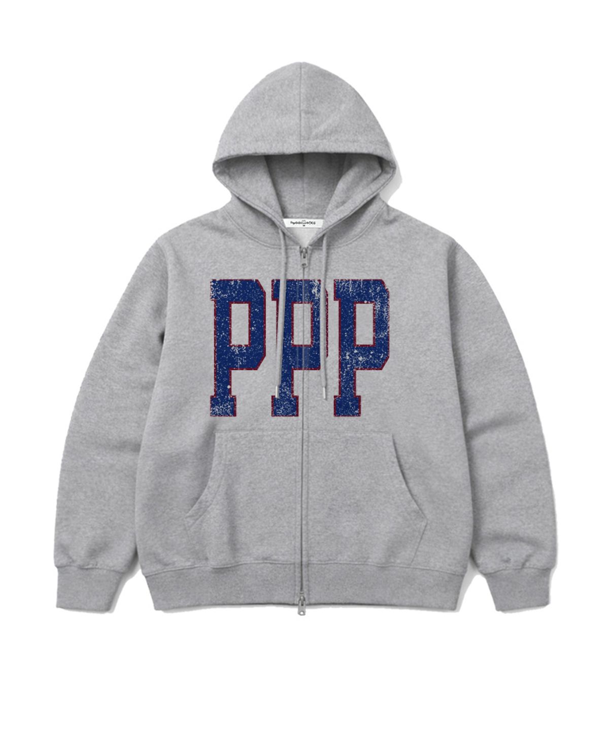 페이지시시(PAGESIISII) PPP CLUB 프린팅 투웨이 후드집업 그레이