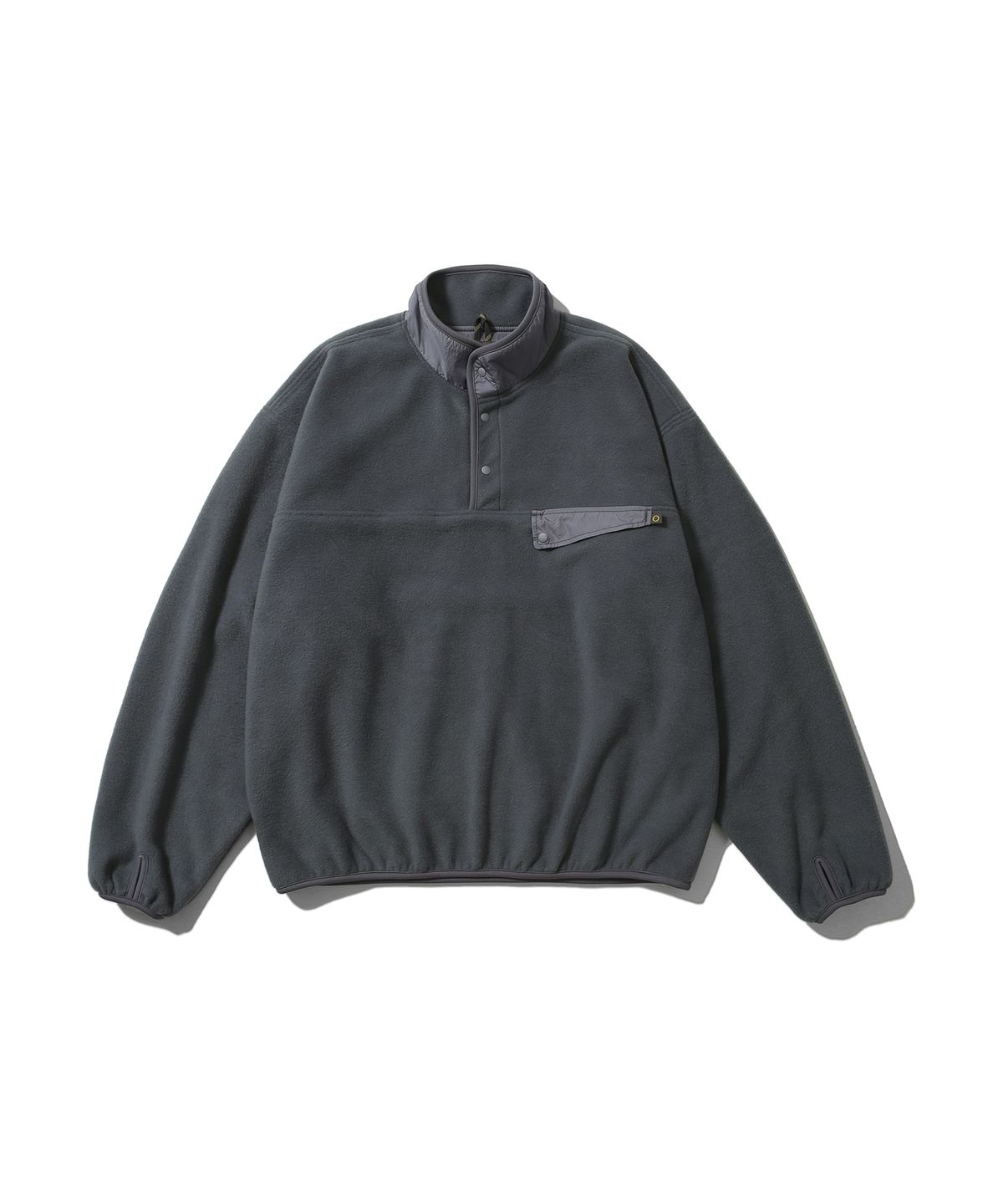 휴머러스 어카운트(HUMOROUS ACCOUNT) MANMADE FLEECE SNAP TEE / FOLIAGE GREEN