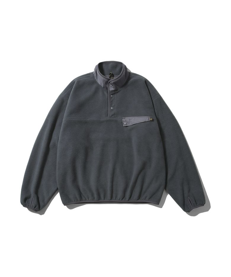 MANMADE FLEECE SNAP TEE / FOLIAGE GREEN