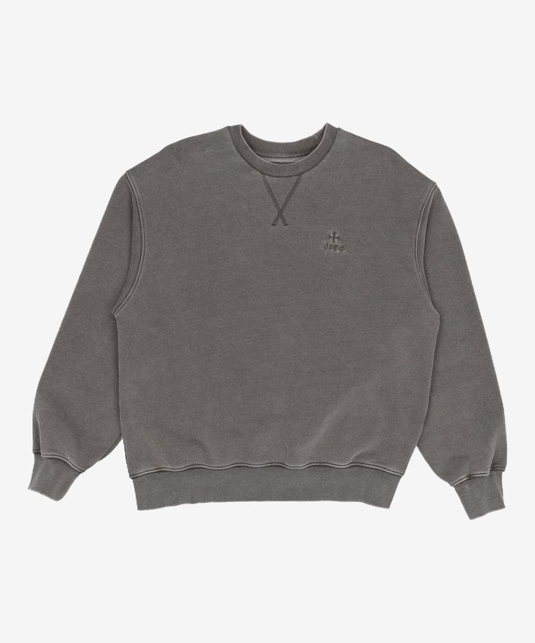 EVERYDAY AECA CLOVER SWEAT SHIRTS-WASHED CHARCOAL M