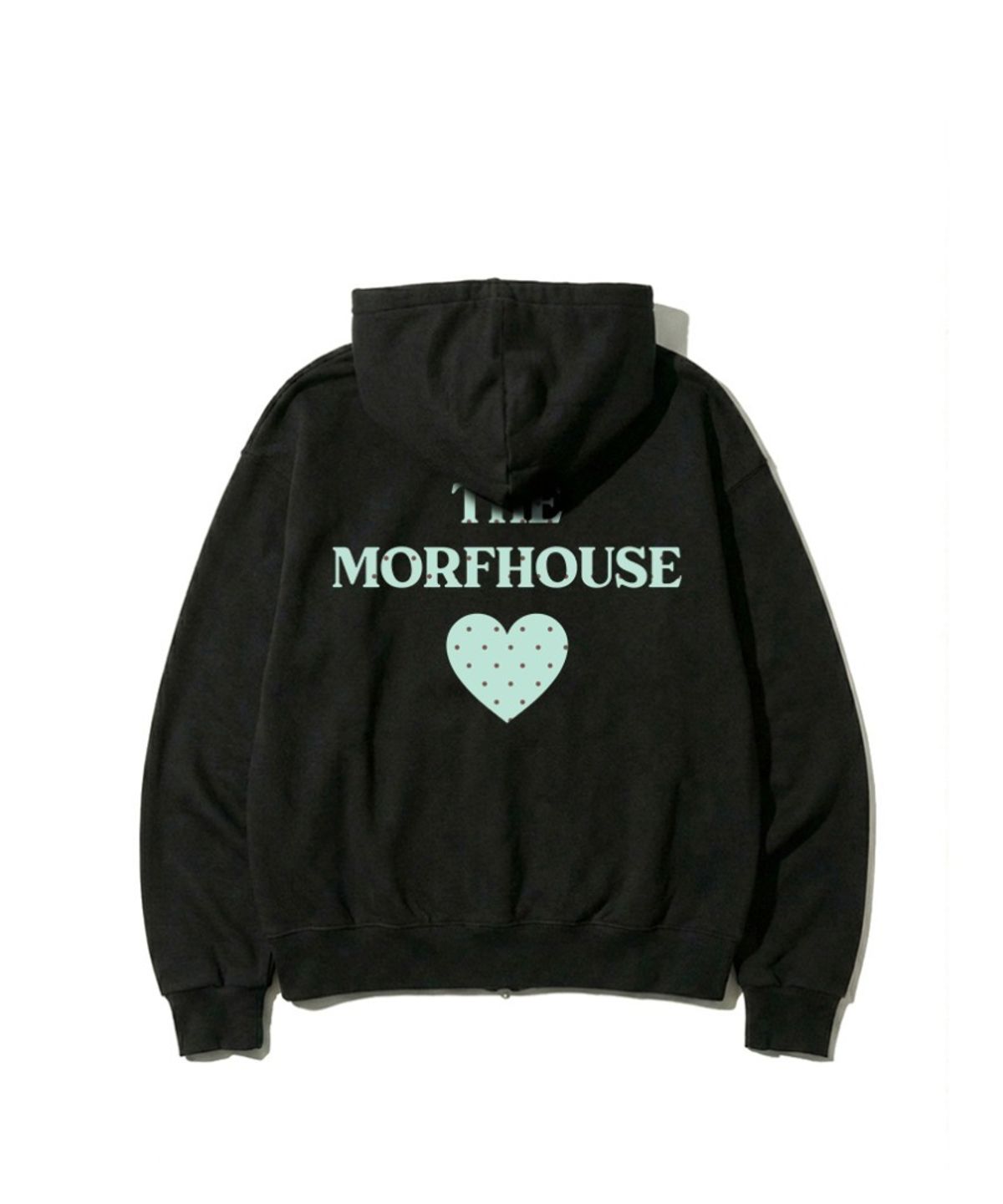 더모프하우스(THEMORFHOUSE) 도트 심볼 프린트 투웨이 후드집업 블랙