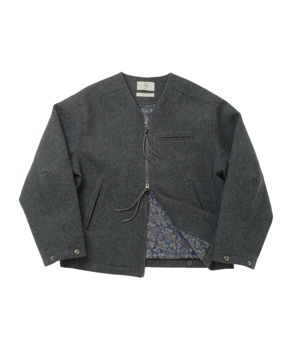 어낫띵(A NOTHING) PURE-WOOL 90 Y ZIP-UP JACKET (Charcoal)