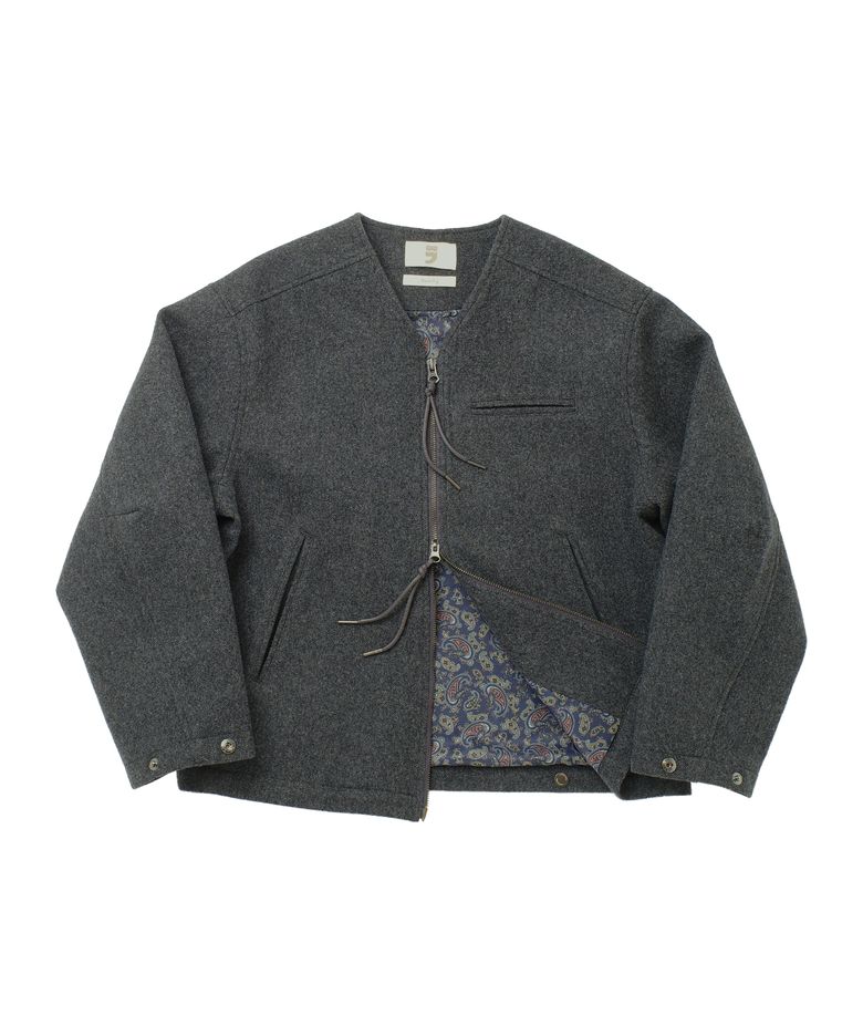 PURE-WOOL 90 Y ZIP-UP JACKET (Charcoal)