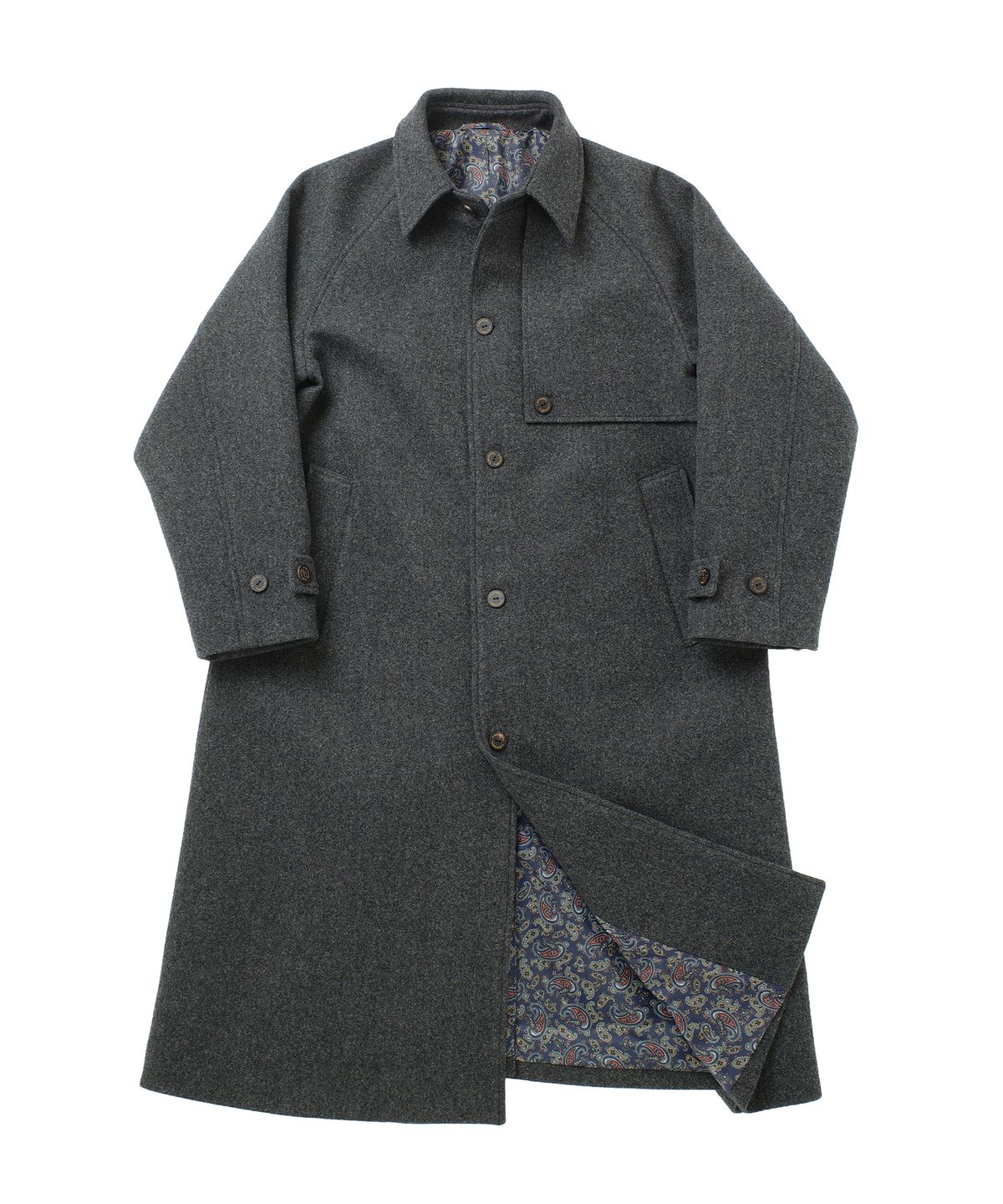어낫띵(A NOTHING) PURE-WOOL 90 BALMACAAN COAT (Charcoal)