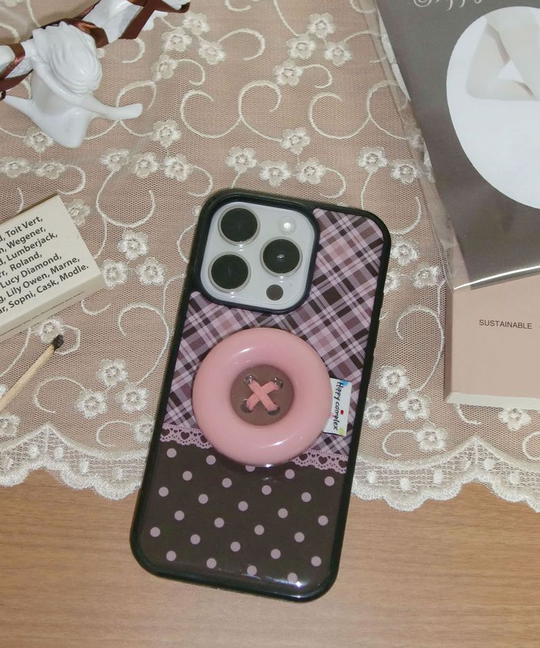 Vintage Patch Case_Pink Brown (+맥세이프, 갤럭시)