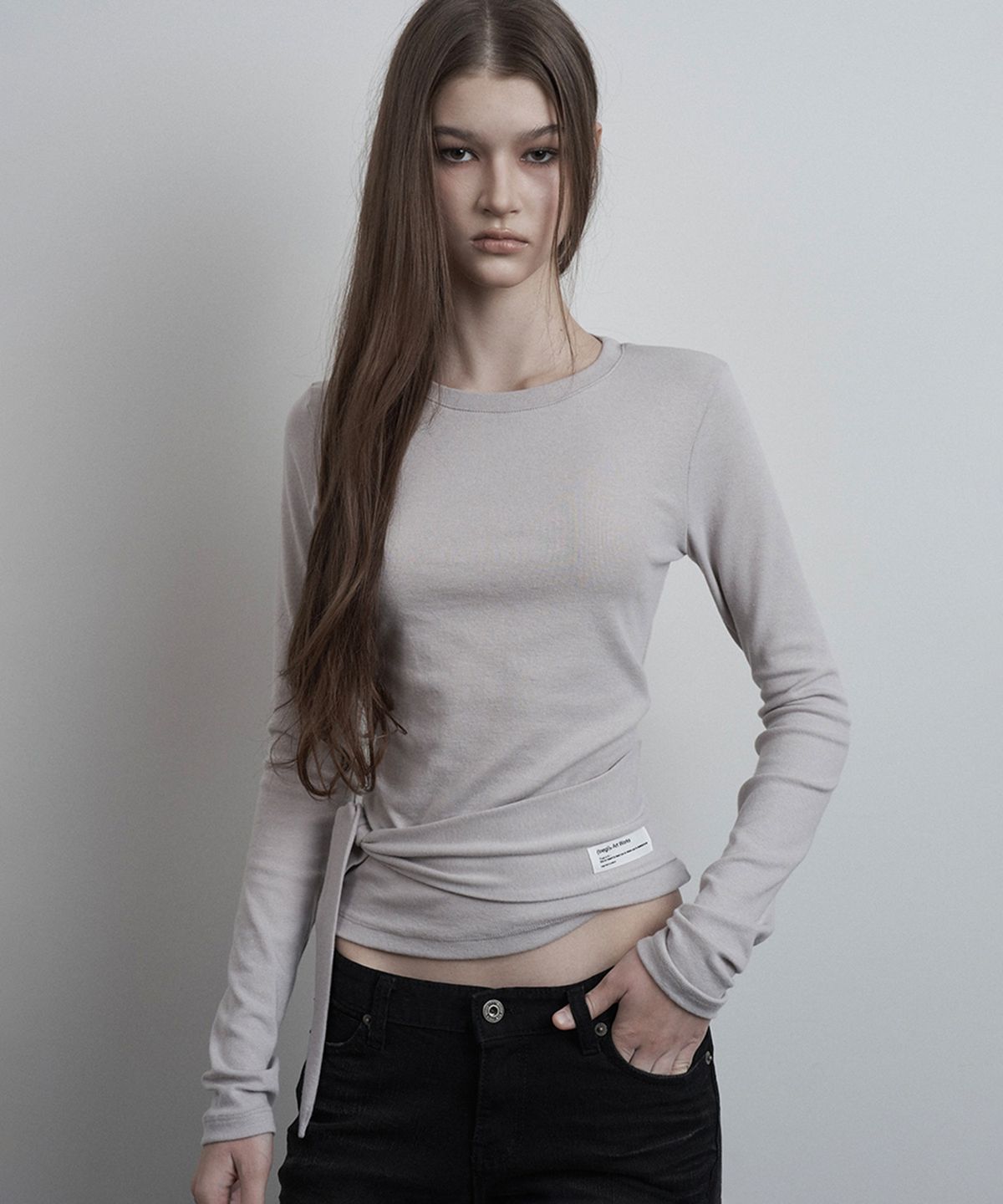 이네기(INEGI) Contour Fit Long Sleeve (dusty beige)