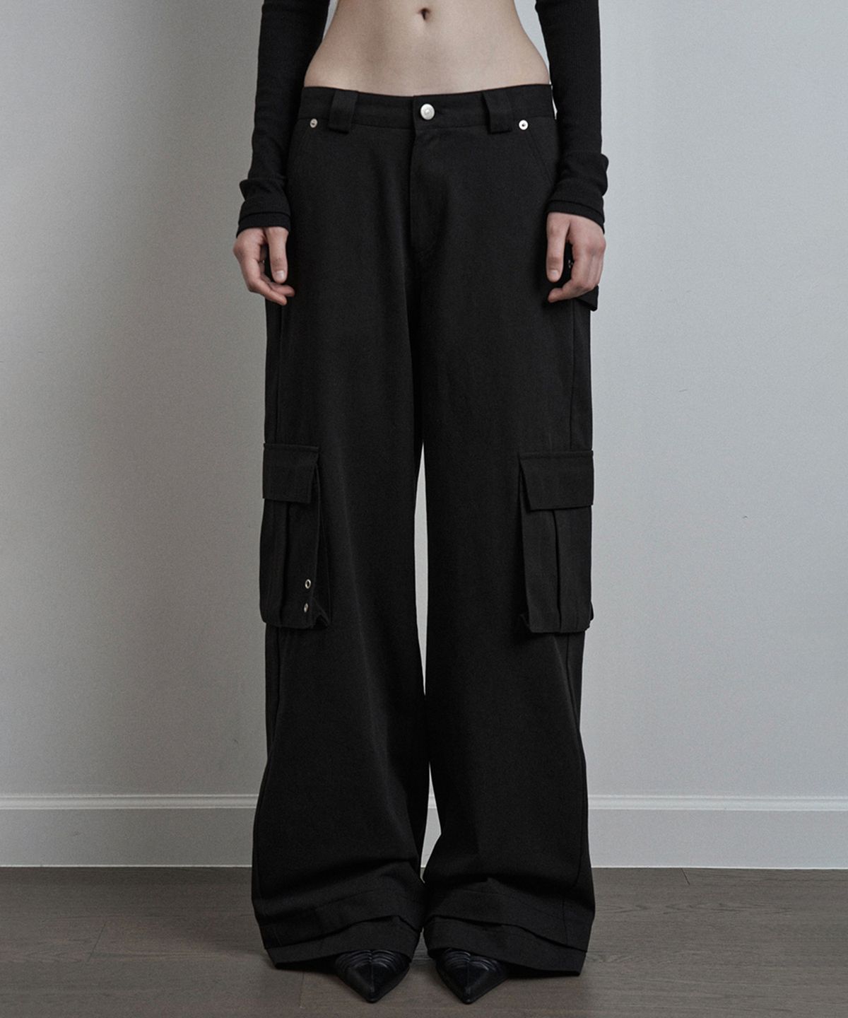 이네기(INEGI) Authentic Carpenter Cargo Pants (black)