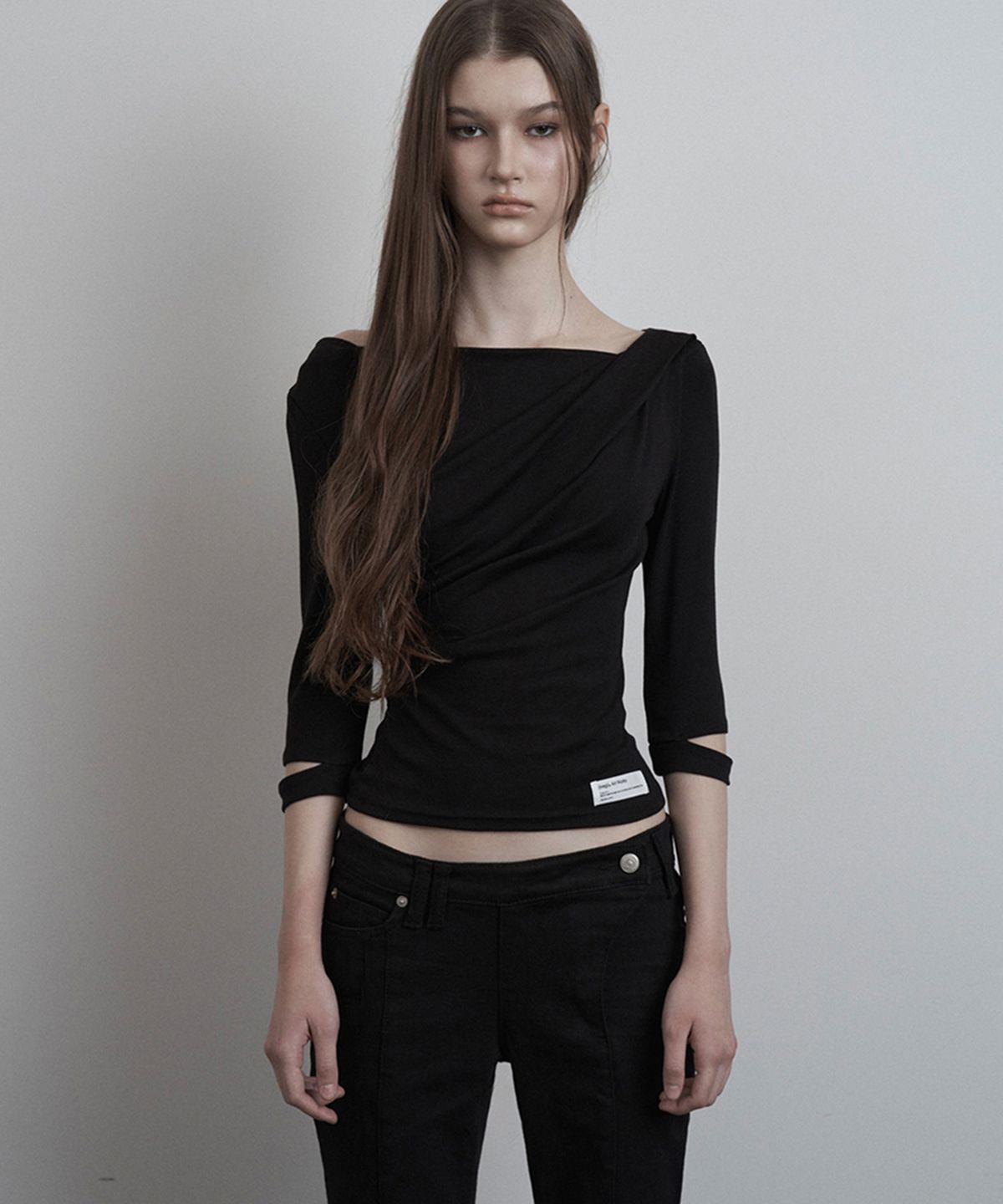 이네기(INEGI) Drape Flow Elbow Sleeve (black)