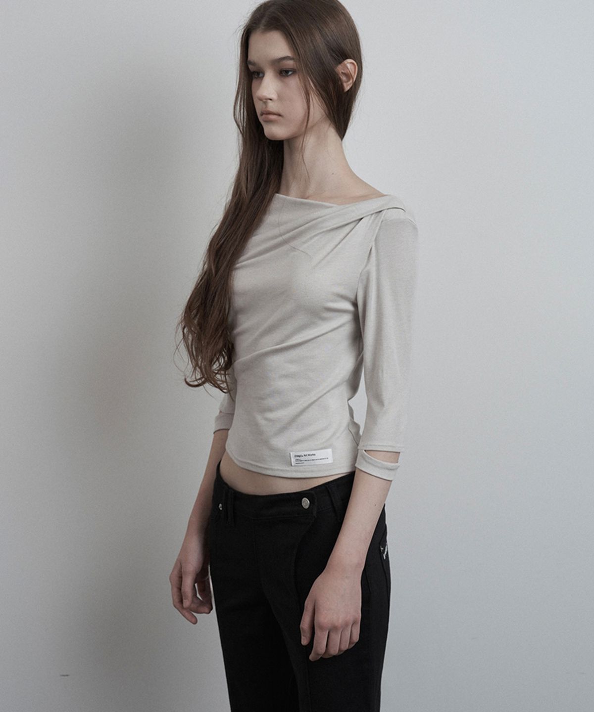 이네기(INEGI) Drape Flow Elbow Sleeve (sand beige)