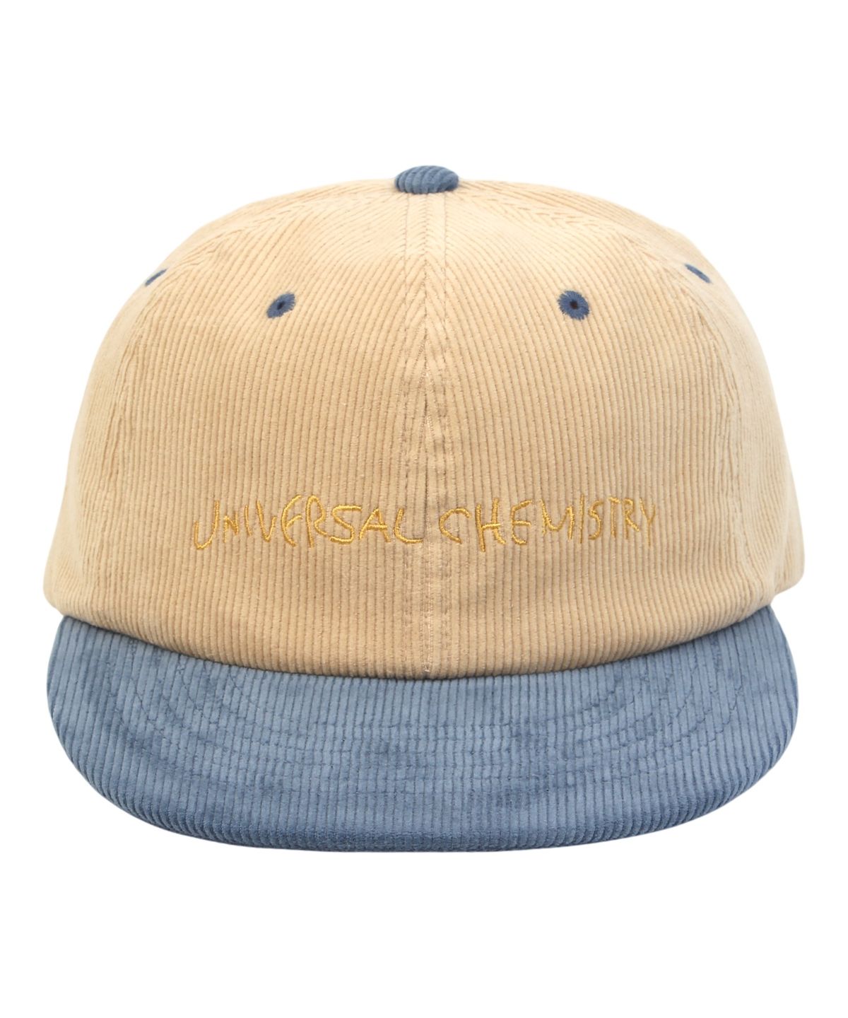 유니버셜 케미스트리(UNIVERSAL CHEMISTRY) Corduroy Logo Beige Strapback Cap