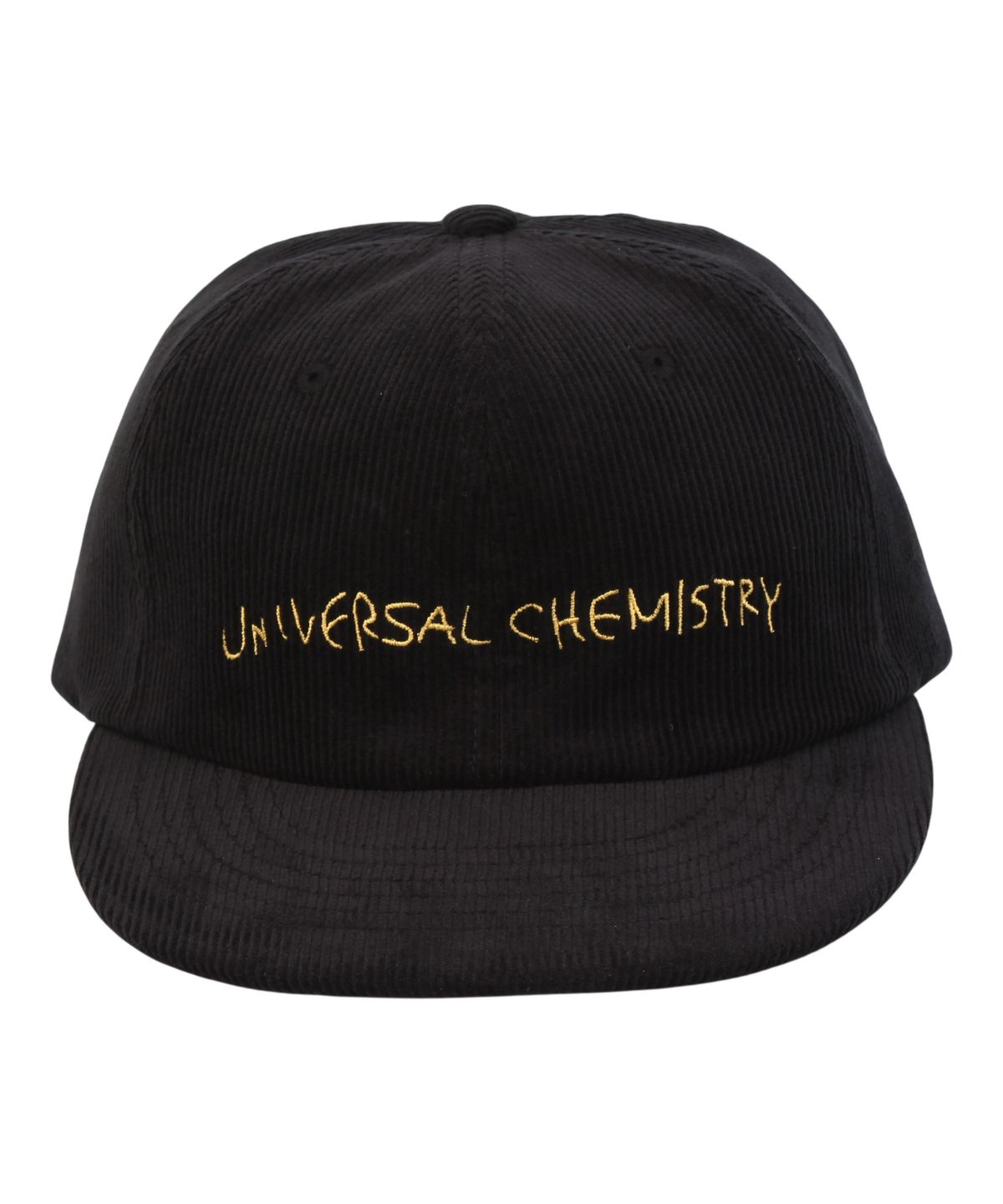 유니버셜 케미스트리(UNIVERSAL CHEMISTRY) Corduroy Logo Black Strapback Cap