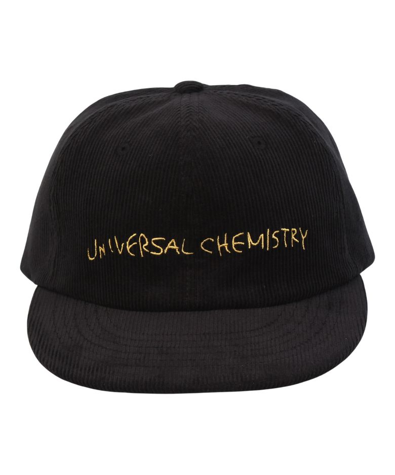 Corduroy Logo Black Strapback Cap