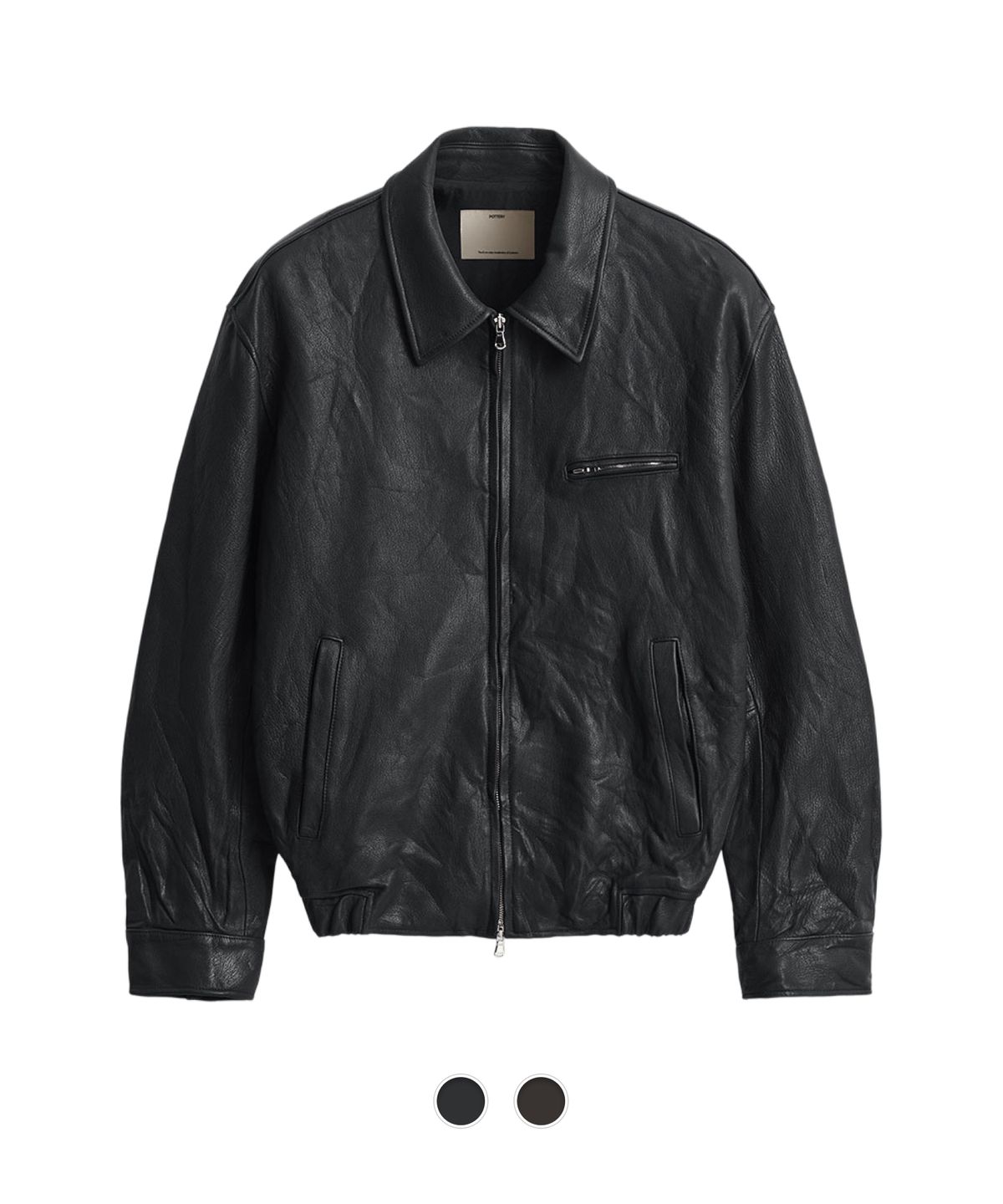 포터리(POTTERY) Goat Leather Jacket - 2 Color