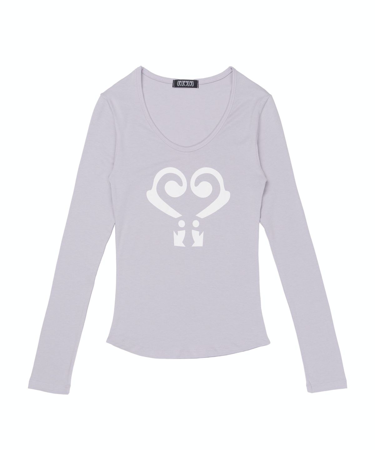 라이라이(LYELYE) QM Heart Longsleeve Tee [Light Grey]