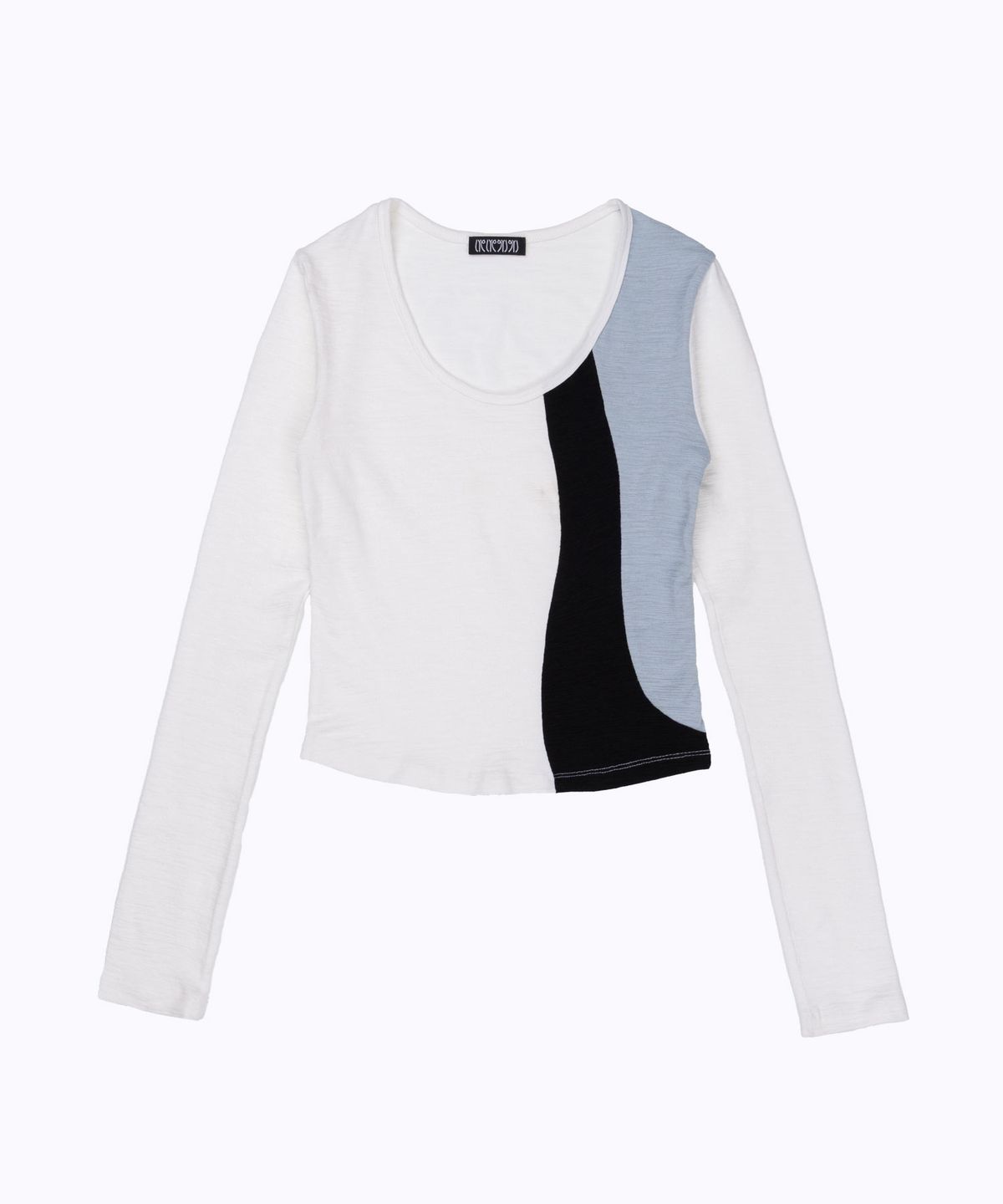 라이라이(LYELYE) Soft Curved Colorblock Longsleeve Tee [Ivory]