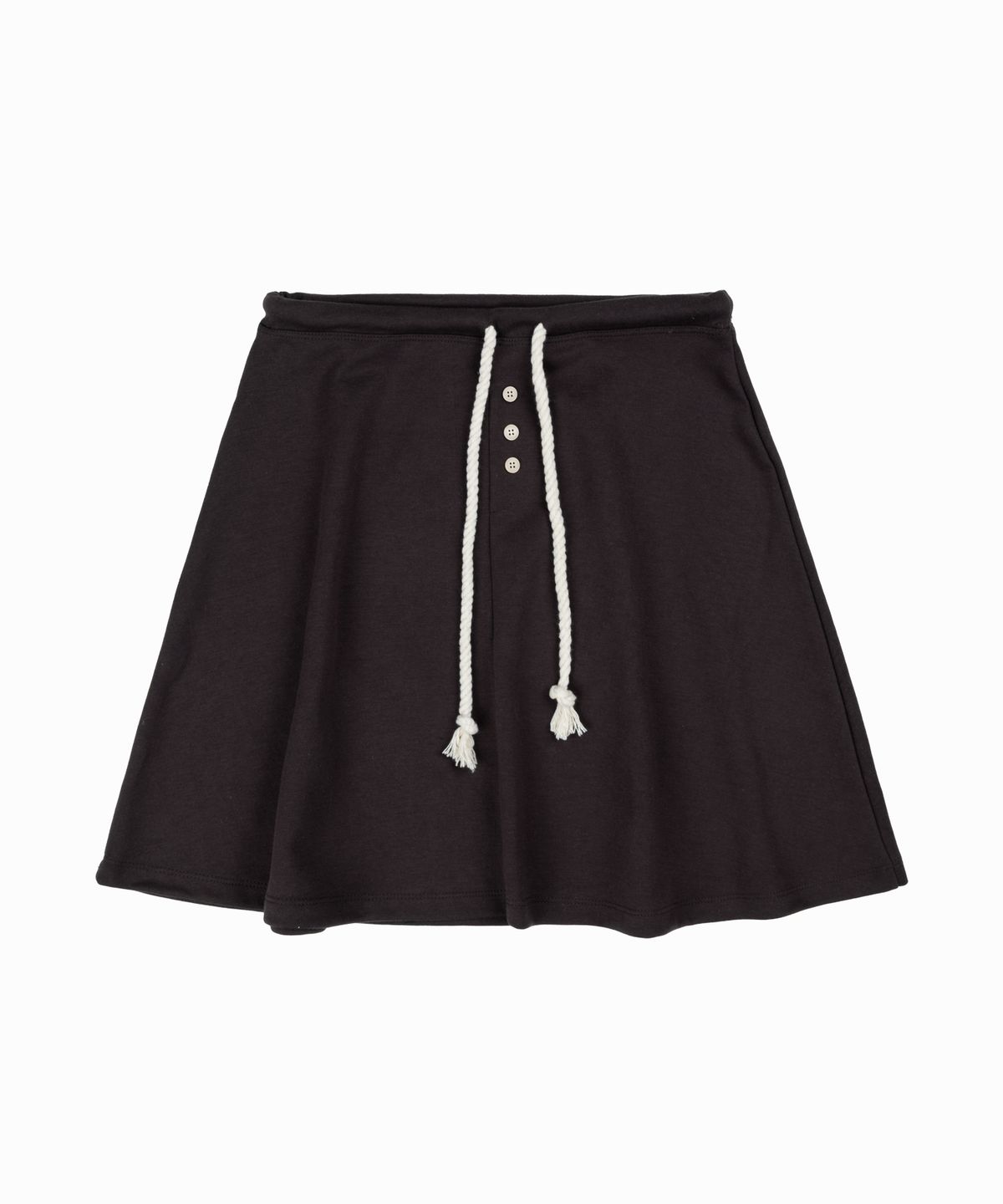 라이라이(LYELYE) Rope-tie Midi Flare Skirt [Brown]