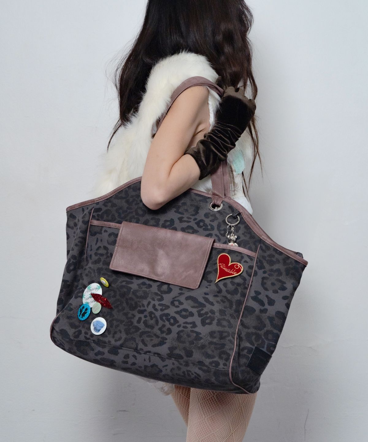 비주얼 컬렉터(VISUAL COLLECTOR) DUSTY EASY BIG BAG [LEOPARD]