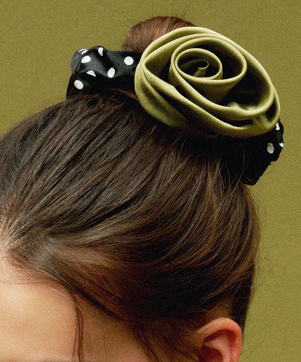 하스(HAS) HPP030 Rose Dot Hair Scrunchie
