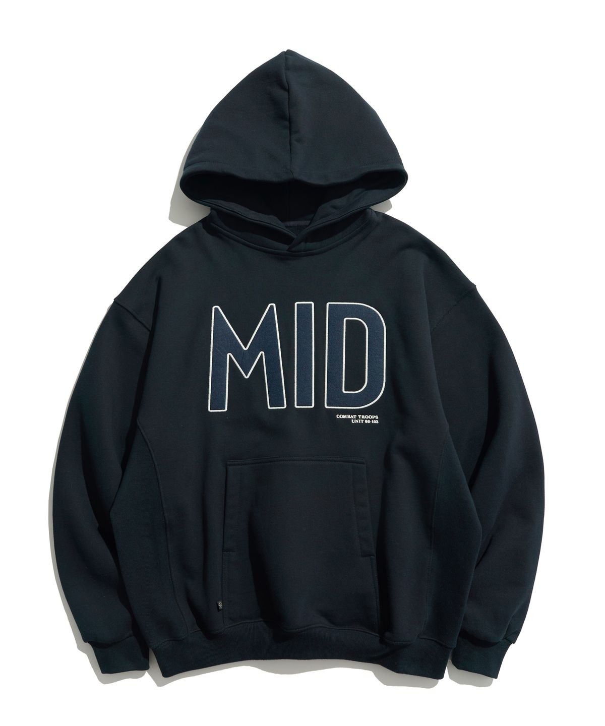 미드업데이트(MIDUPDATE) Varsity Block Graphic Hoodie_BL