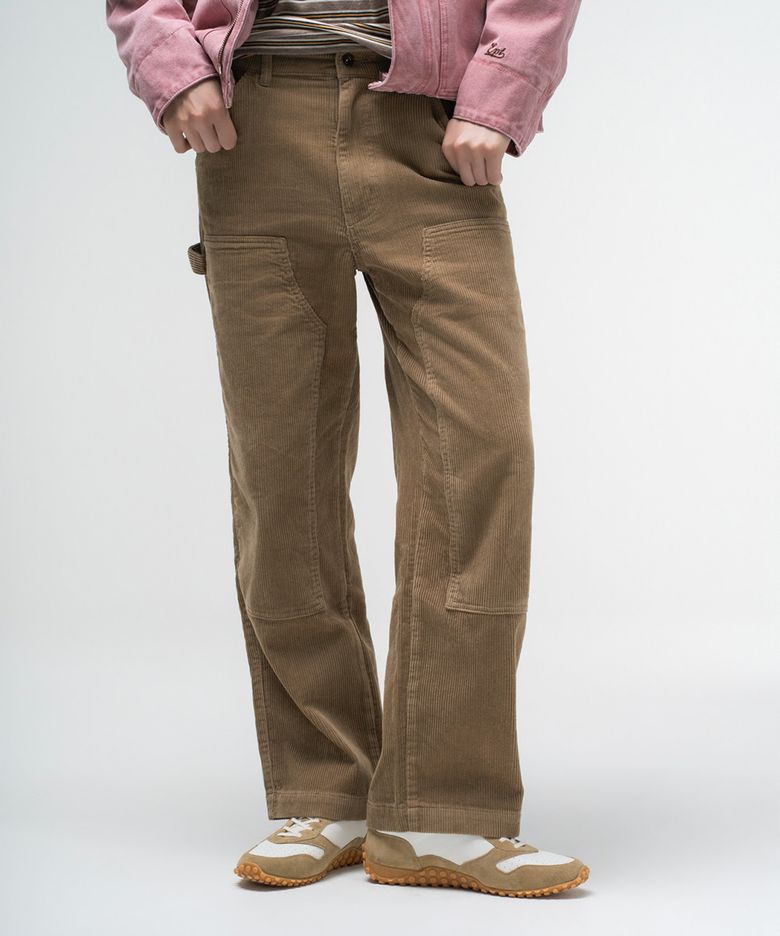CORDUROY DOUBLE KNEE PANTS_TAN BEIGE