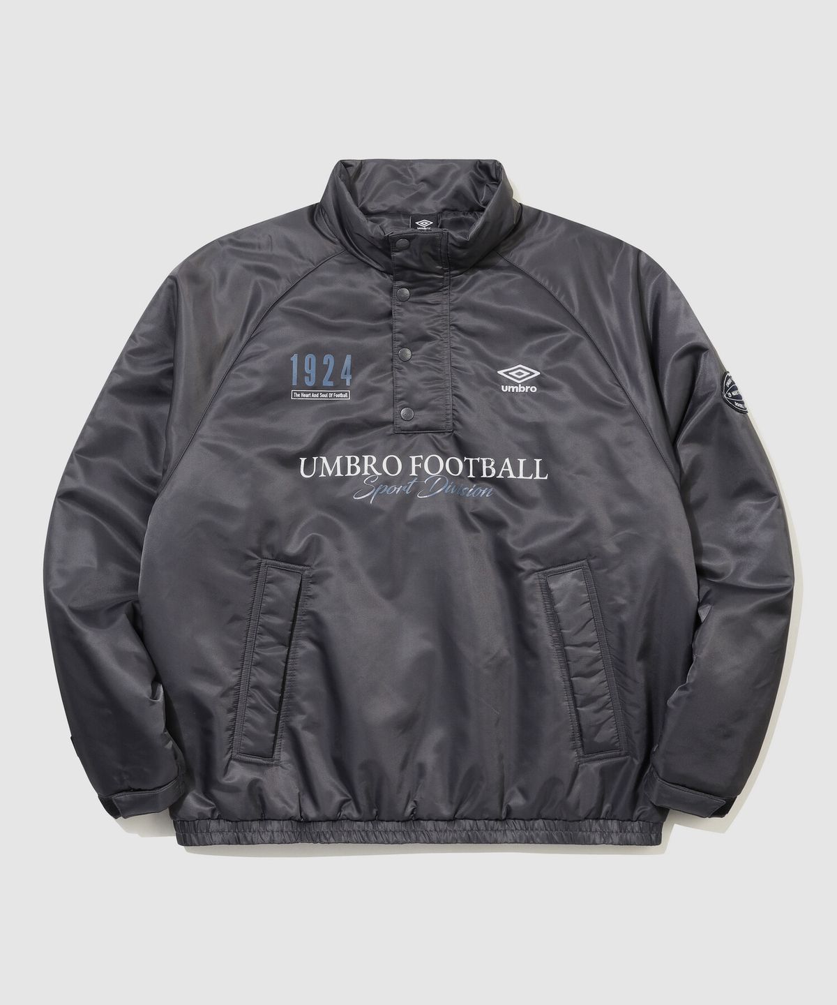 엄브로(UMBRO) 더비클럽 럭비 패딩 아노락 챠콜 UR321CWT97