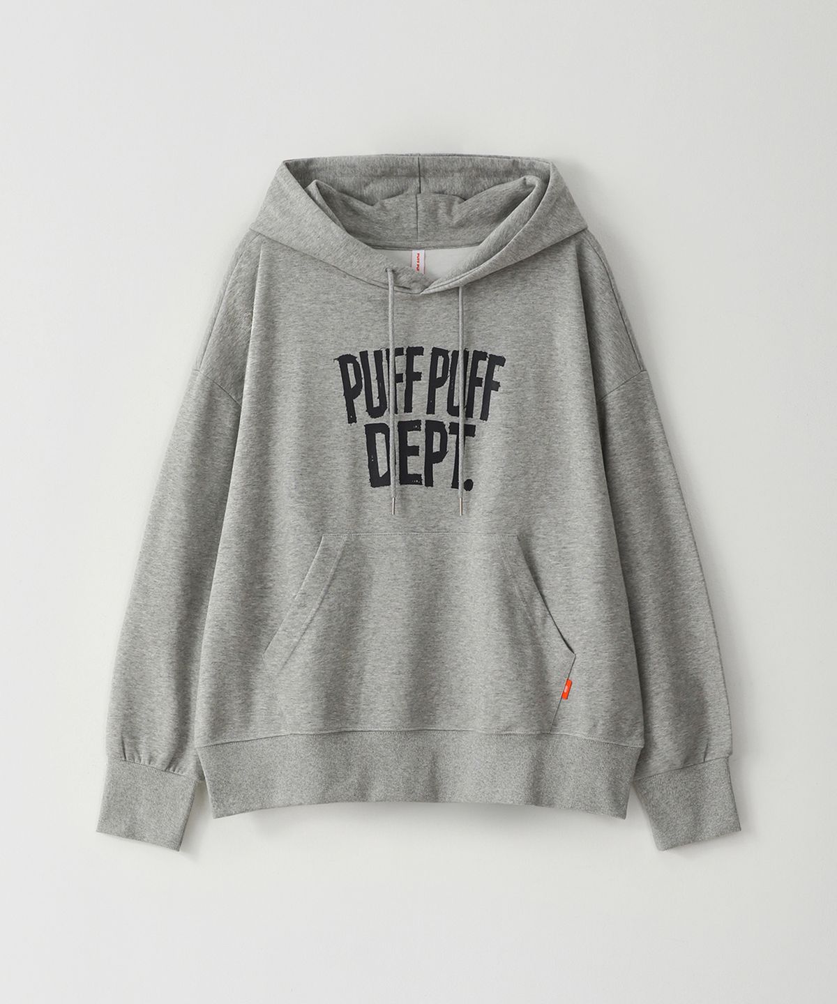 퍼프퍼프뎁트(PUFF PUFF DEPT) PPD 그런지 크롭 후드 GREY