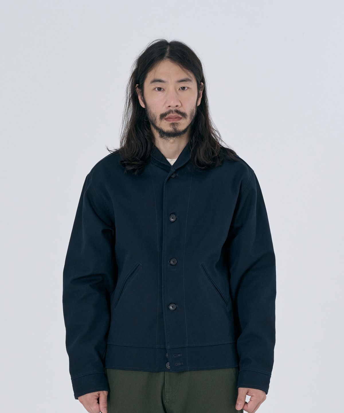 유니버셜 오버롤(UNIVERSAL OVERALL) UO JUNGLE CLOTH COSSACK JACKET DARK NAVY