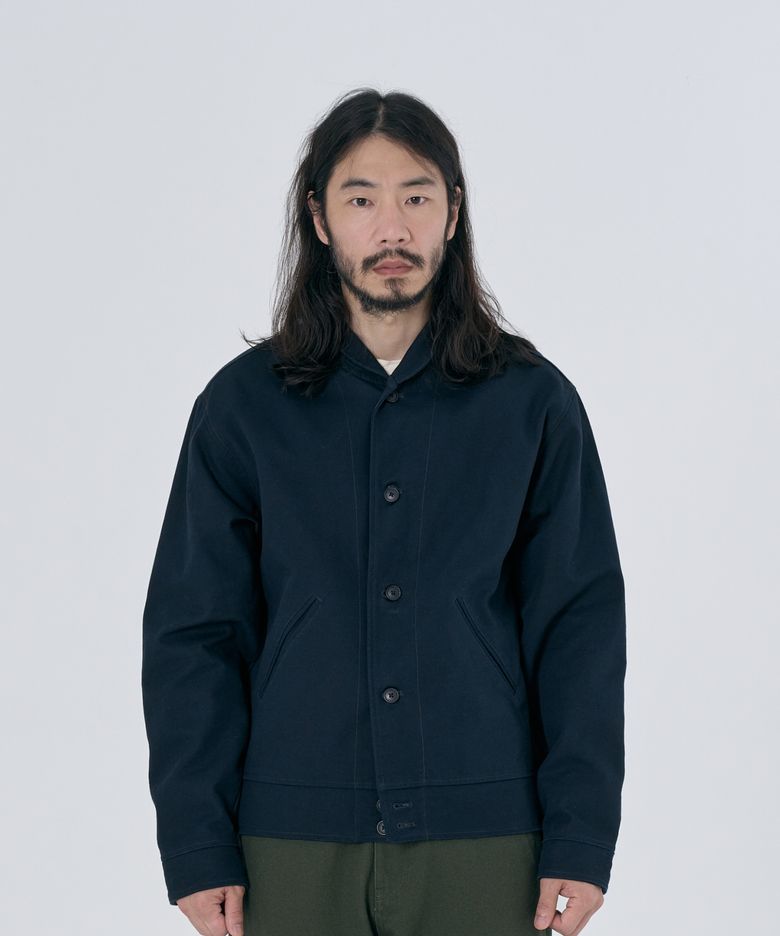 UO JUNGLE CLOTH COSSACK JACKET DARK NAVY