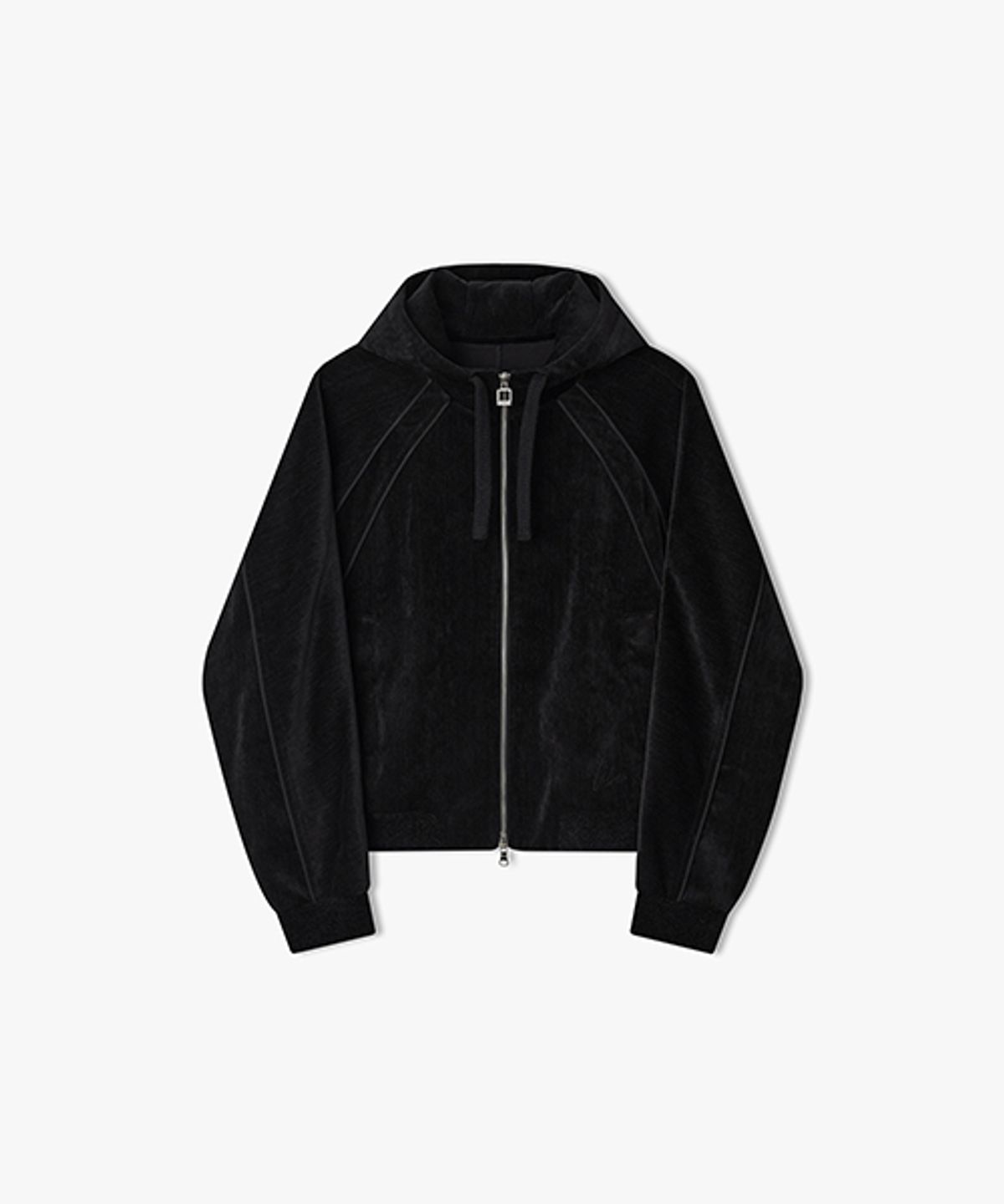 리버클래시(LIBERCLASSY) [26FW][WOMEN] LMW41861 블랙 셔닐 후드 집업