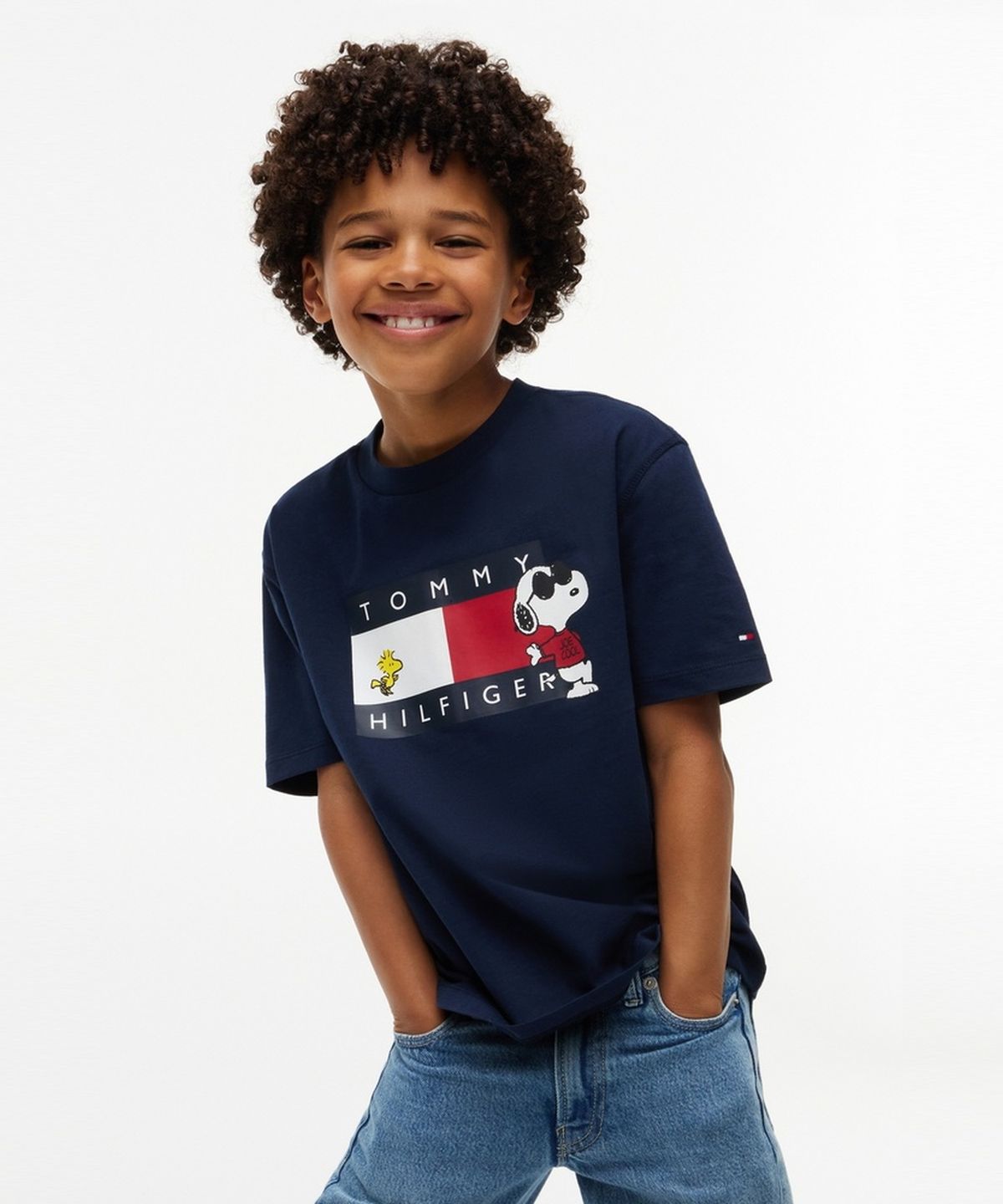 타미힐피거 키즈(TOMMY HILFIGER KIDS) 피너츠 빅 플래그 그래픽 티셔츠