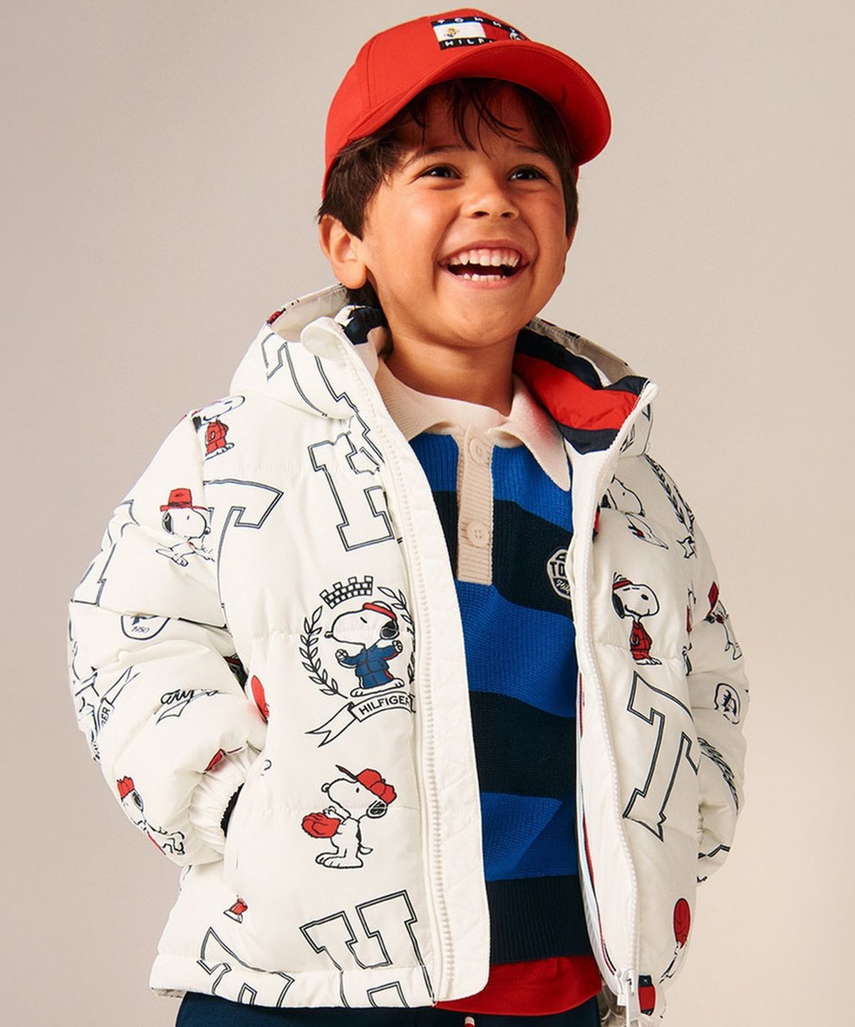 타미힐피거 키즈(TOMMY HILFIGER KIDS) 피너츠 플래그 로고 볼캡