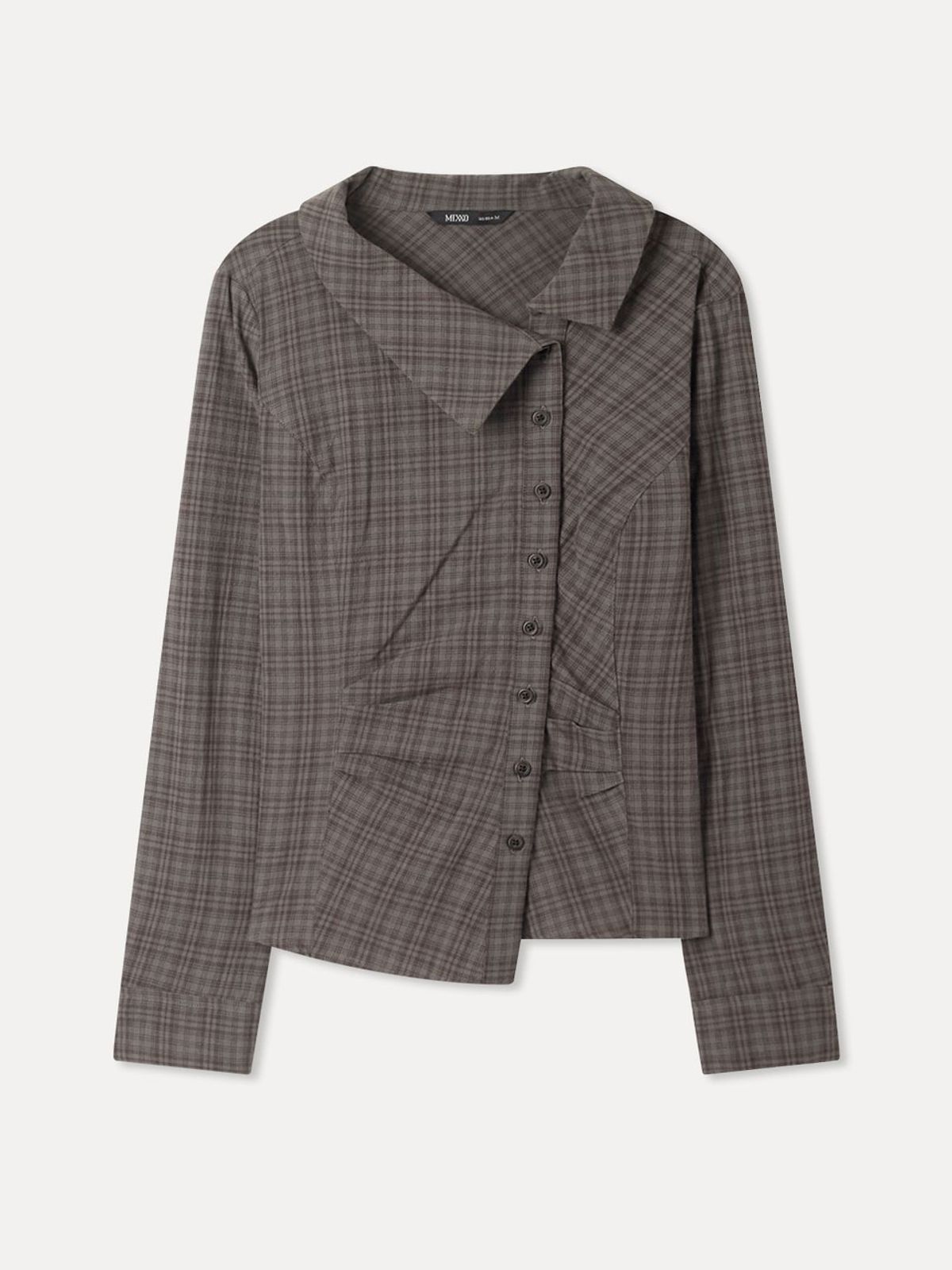미쏘(MIXXO) 언발 카라 디자인 셔츠_MIWYWGT06C