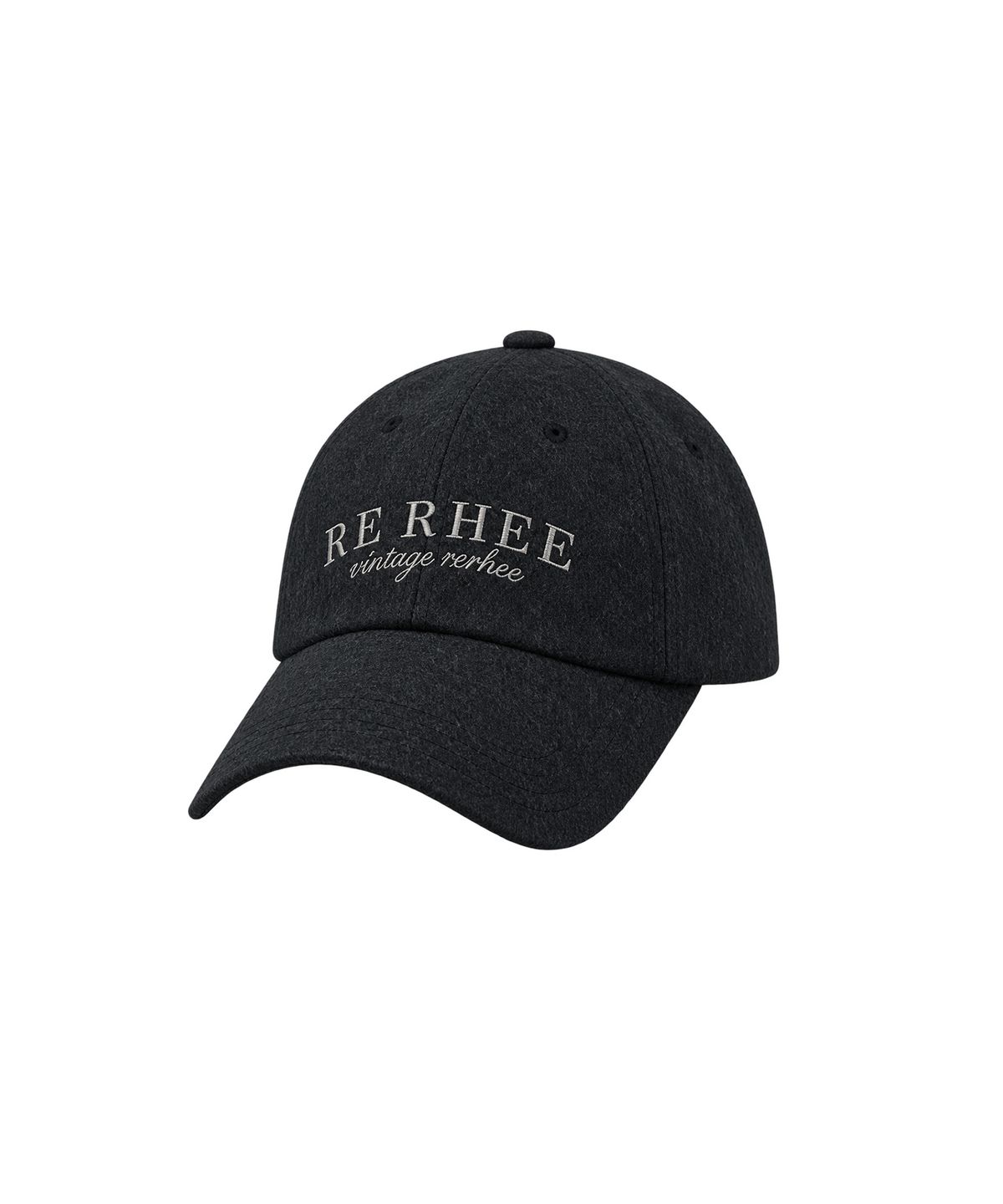리이(RE RHEE) WOOL BALL CAP CHARCOAL