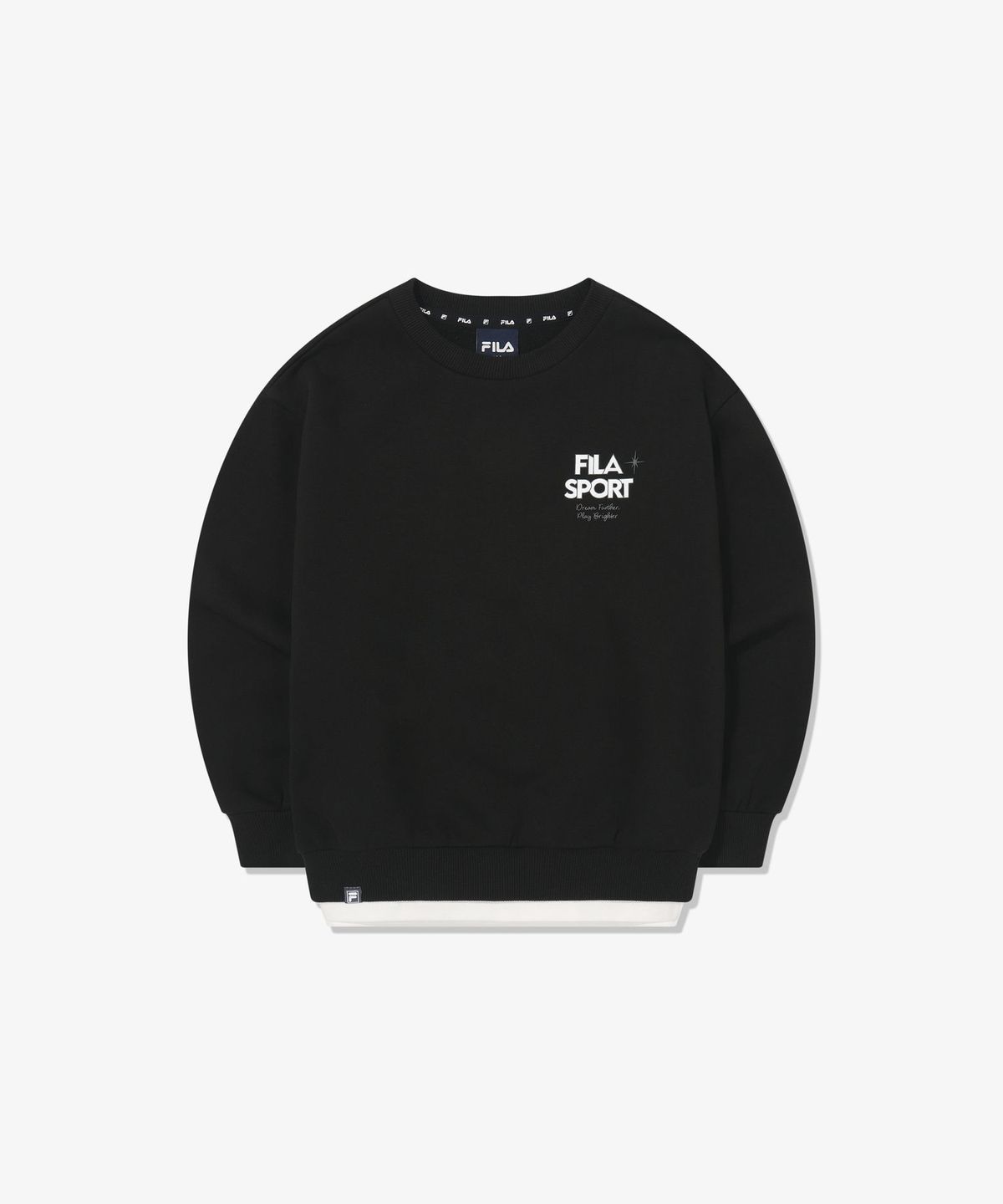 휠라 키즈(FILA KIDS) 레이어드 기모 맨투맨(FK264PO07X003001)