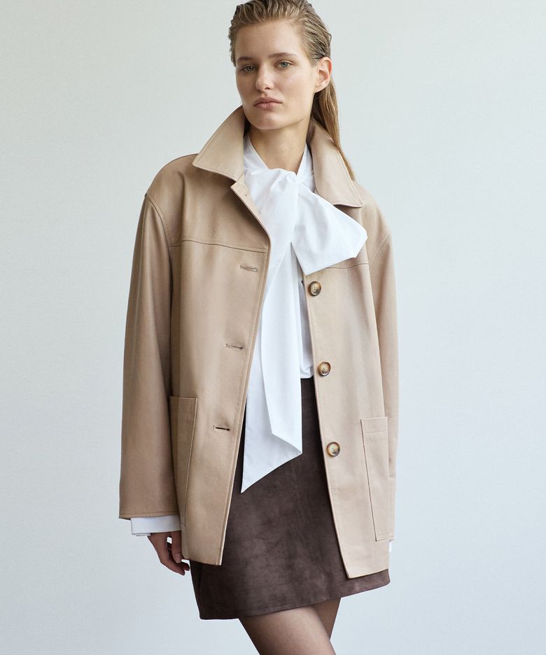 Italy Vegetable Lambskin Car Coat_Beige