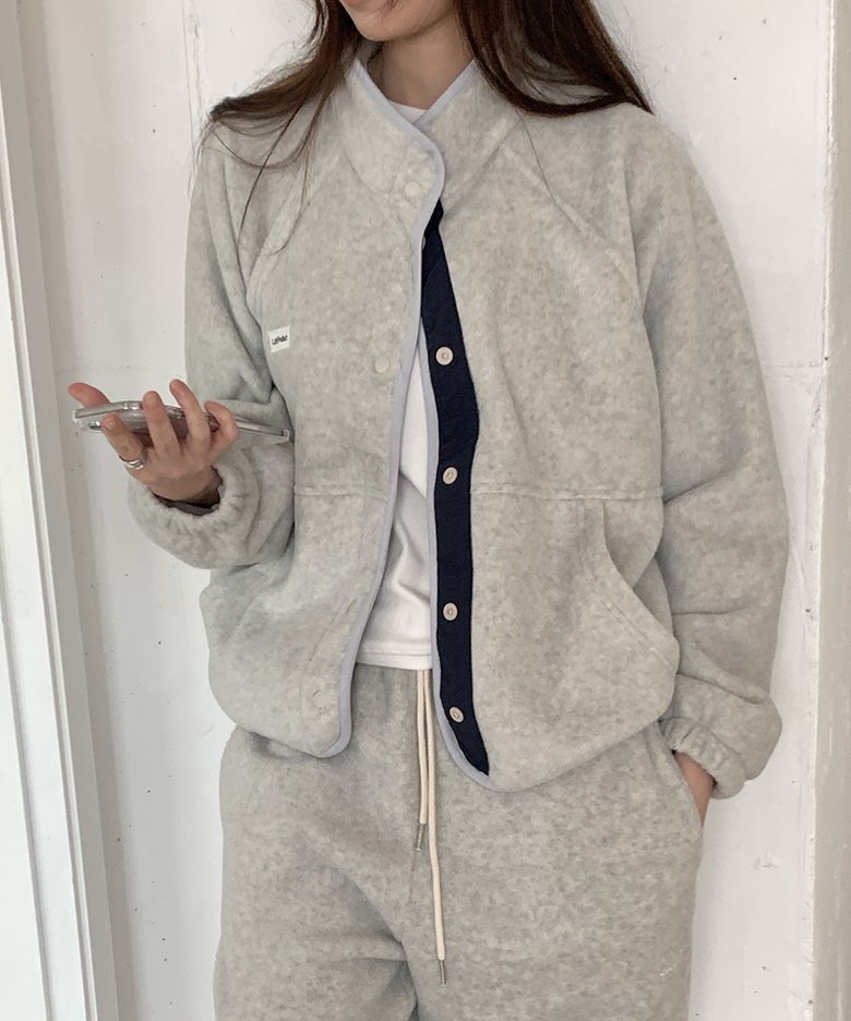 Commuters Fleece Button Up Jacket _ OATMEAL