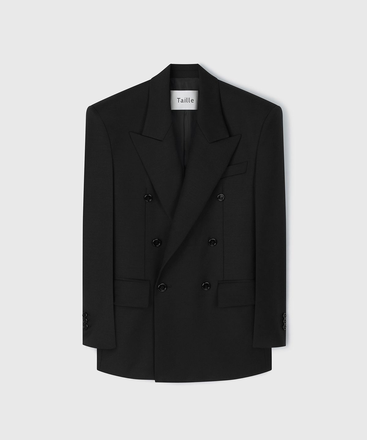 타일레(TAILLE) GALA TAILORED JACKET SATIN BLACK