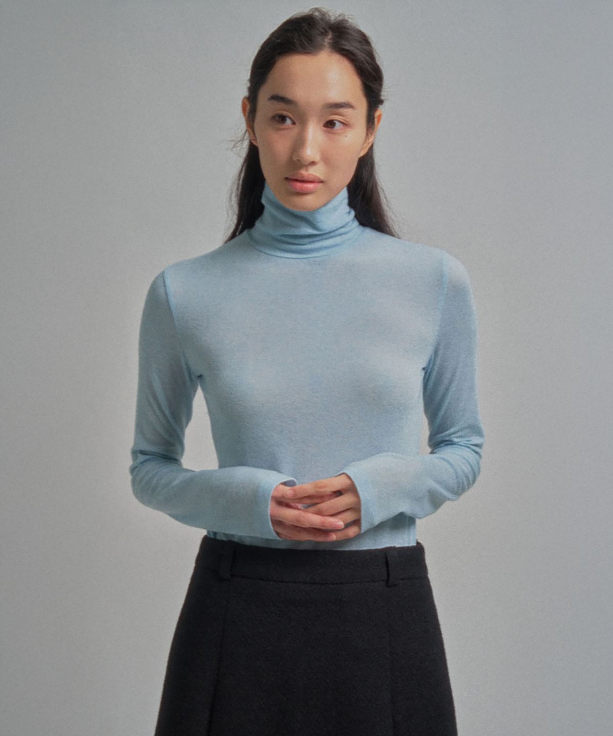 망고매니플리즈(MANGO MANY PLEASE) SHEERLY TURTLE TEE_LIGHT BLUE