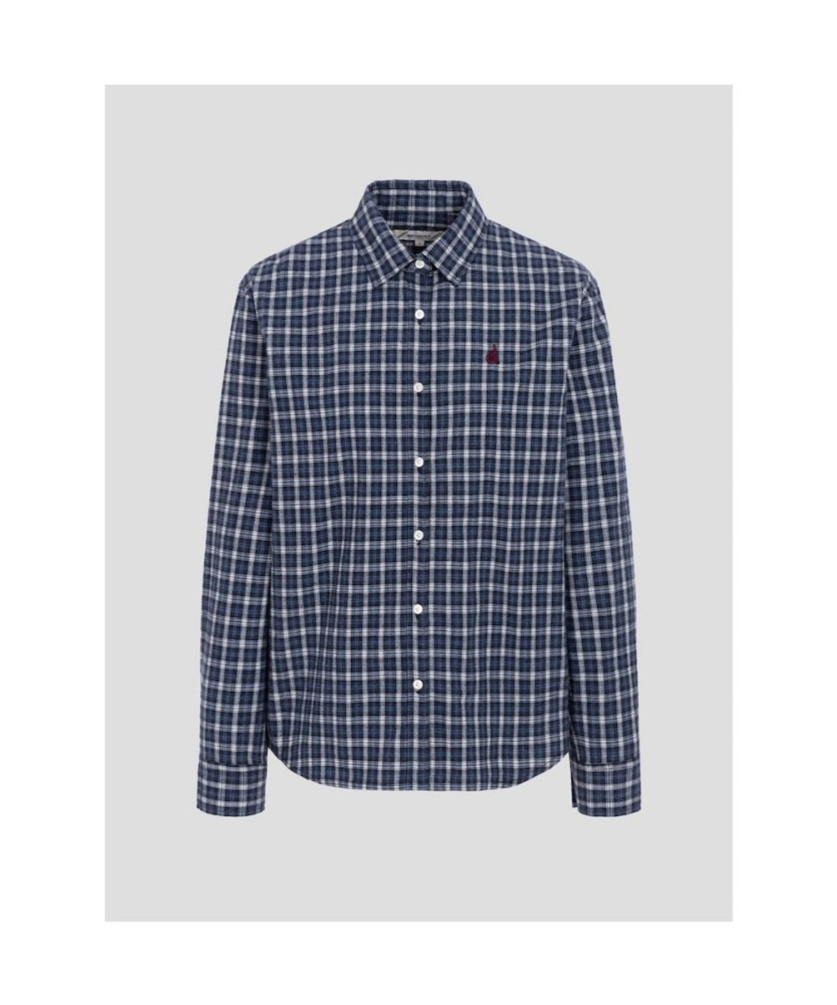 빈폴 레이디스(BEANPOLE LADIES) 미니체크 릴렉스핏 셔츠  네이비 (BF6964C23R)