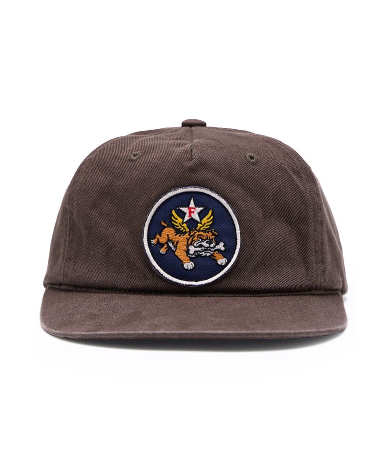 Airborne Patch 5Panel Washed Cap Brown