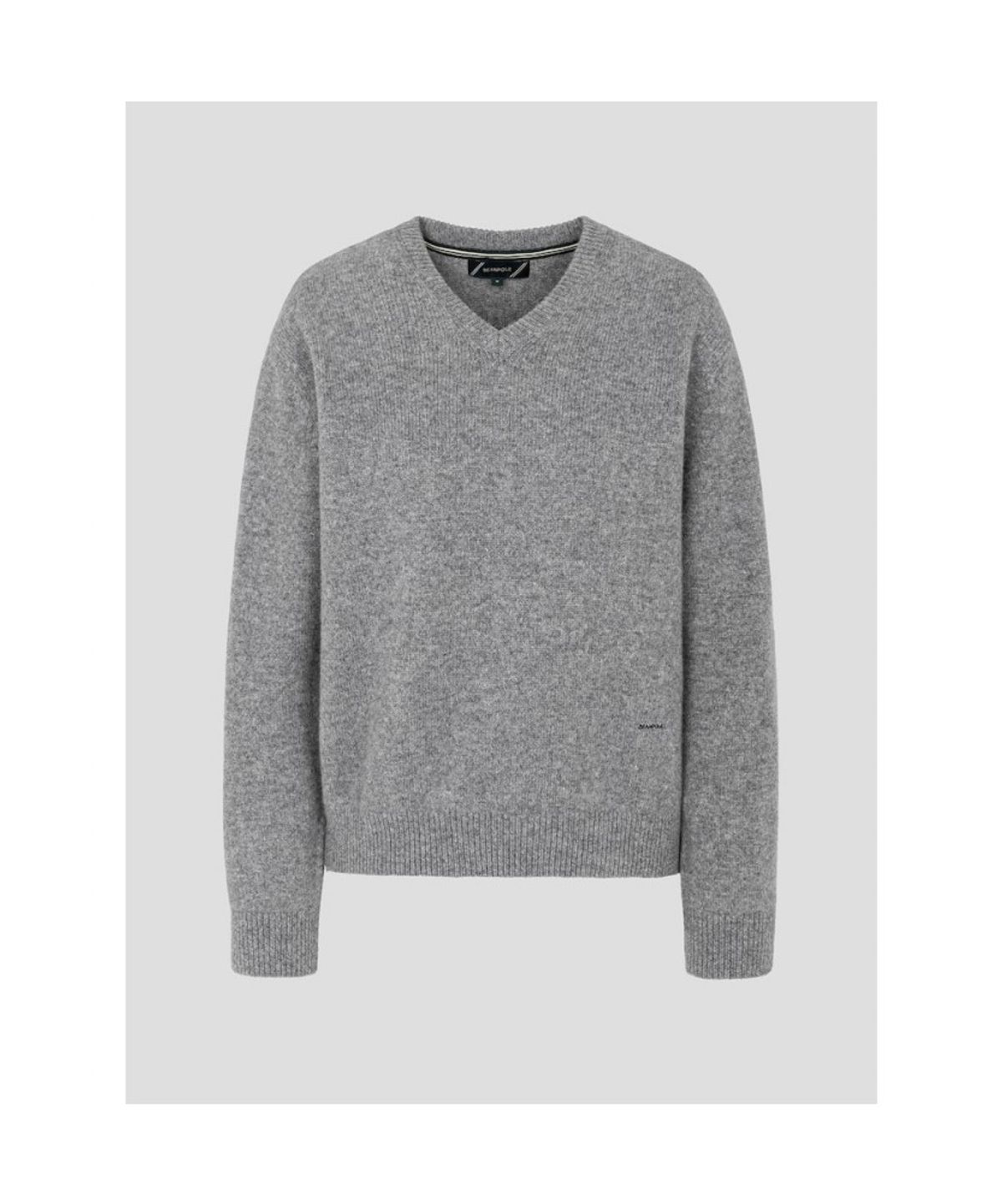 빈폴 레이디스(BEANPOLE LADIES) [Essential] 울 세미오버 브이넥 니트  그레이 (BF6951E033)