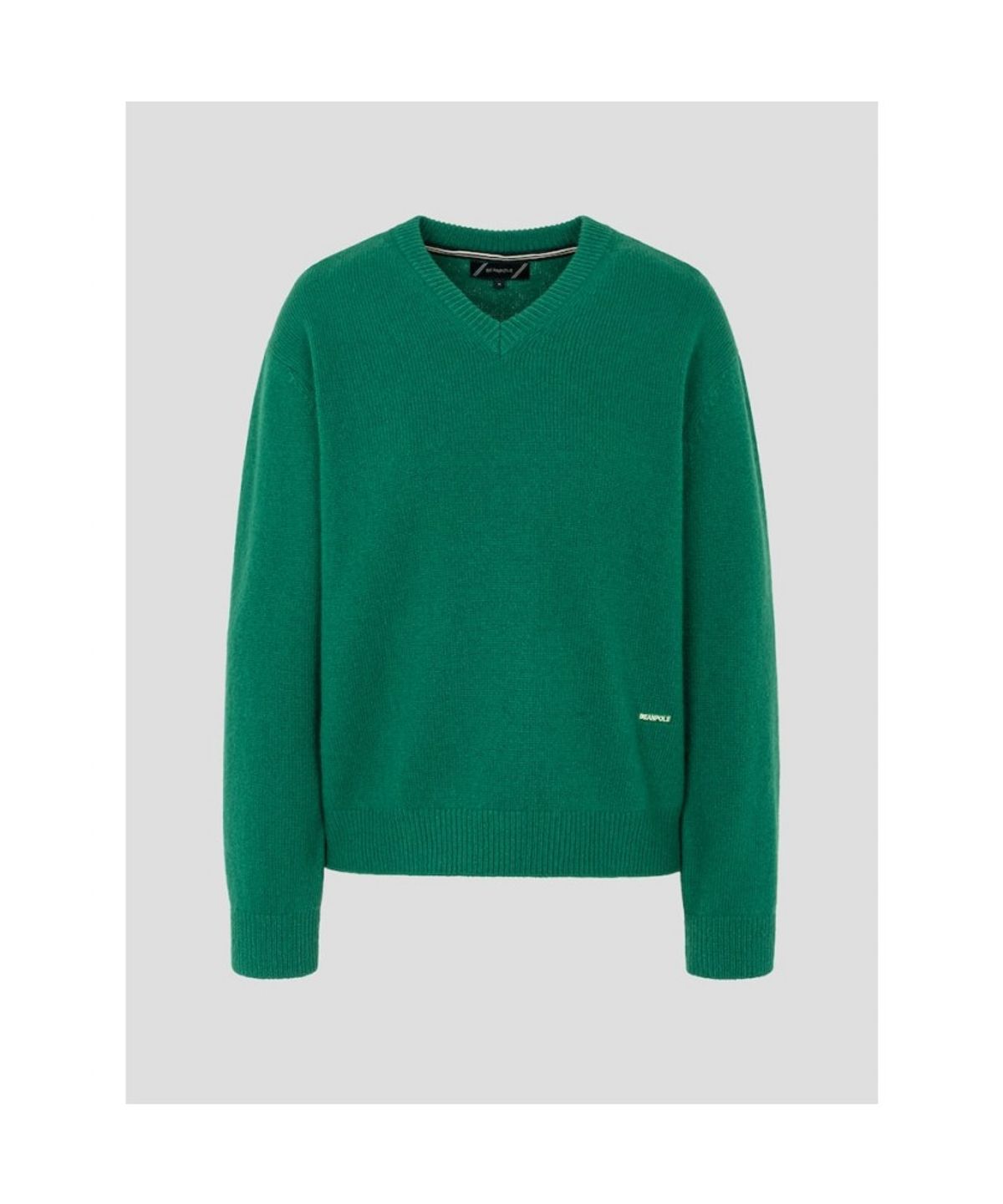 빈폴 레이디스(BEANPOLE LADIES) [Essential] 울 세미오버 브이넥 니트  그린 (BF6951E03M)