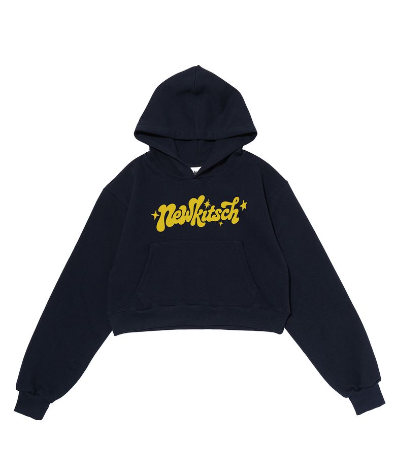 NEW STAR LOGO CROP HOOD (NAVY)