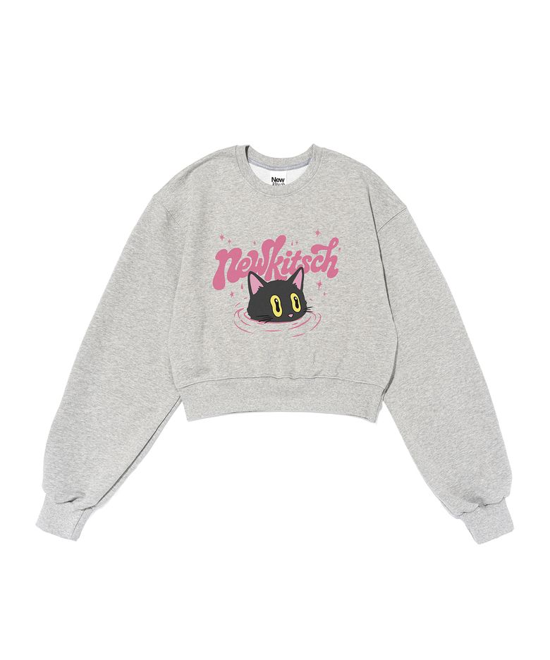 UNDER CAT CROP SWEATSHIRTS (MELANGE)
