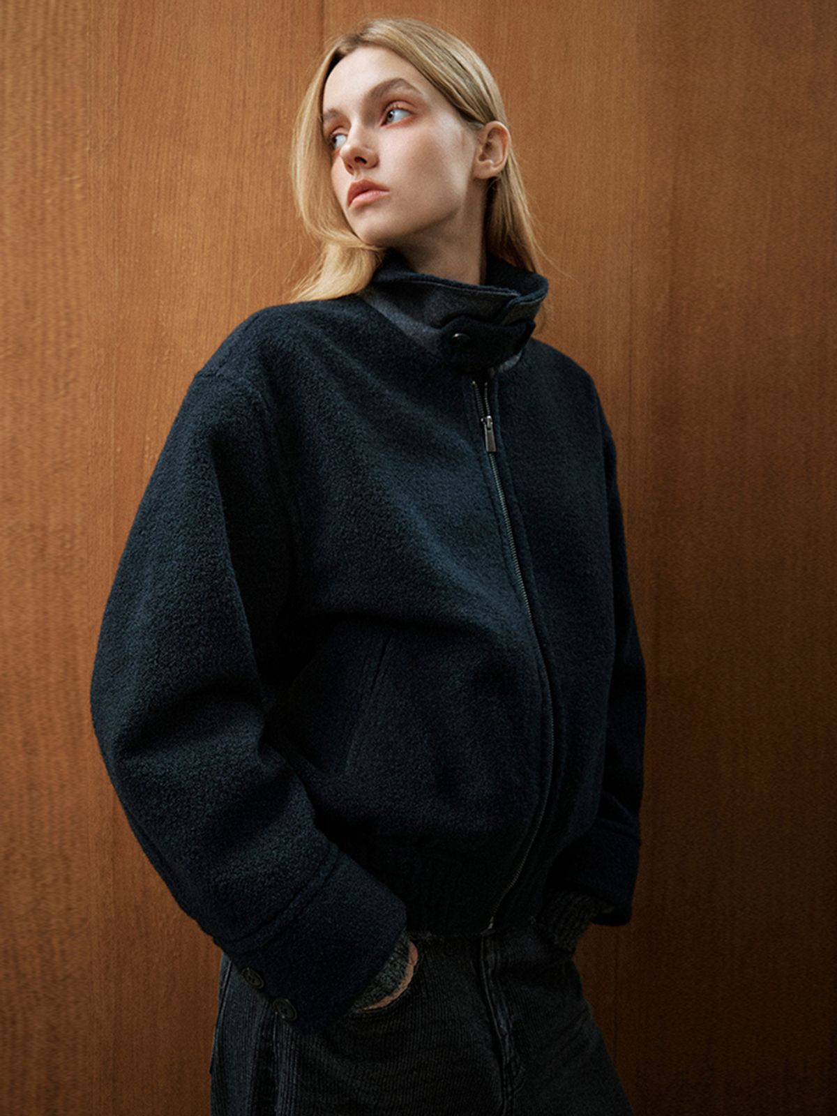 미쏘(MIXXO) 스탠카라 점퍼_MIWJJGV0PC