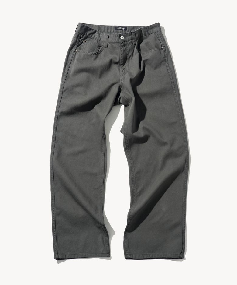 DEN763 Raw Routine Wide Chino (Mud)