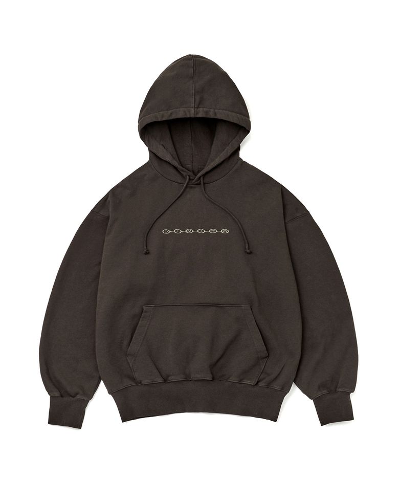DIVISION BUBBLE LOGO GD HOODIE WASHED BROWN