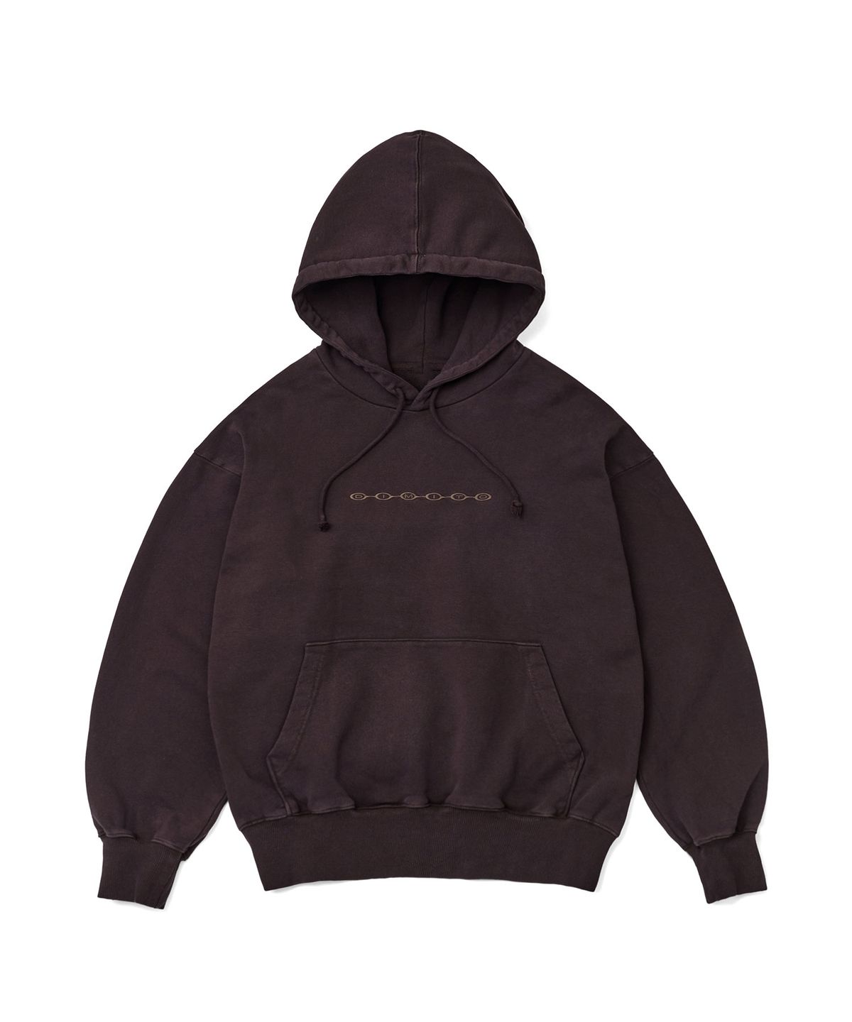 디미토(DIMITO) DIVISION BUBBLE LOGO GD HOODIE WASHED MAROON