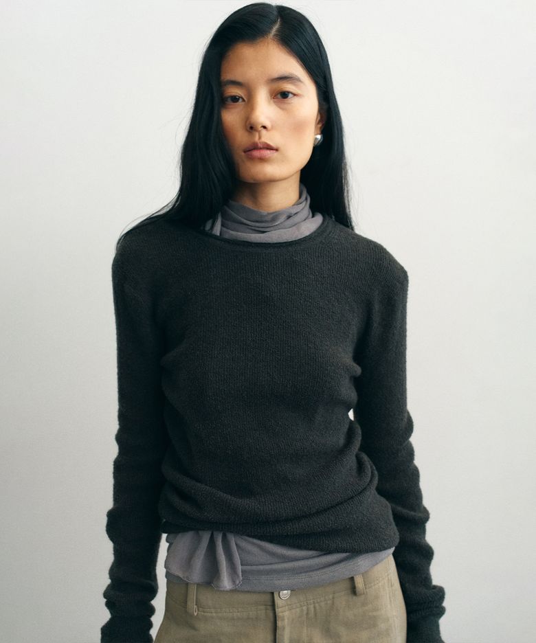 Elena Round Neck Knit_Charcoal