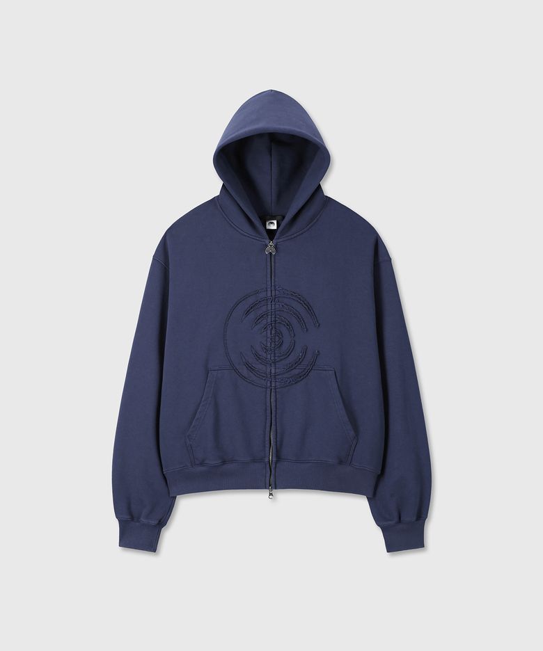 [DIVEIN X DAMONS YEAR] D.M.Y LOGO HOOD ZIP-UP (NAVY)